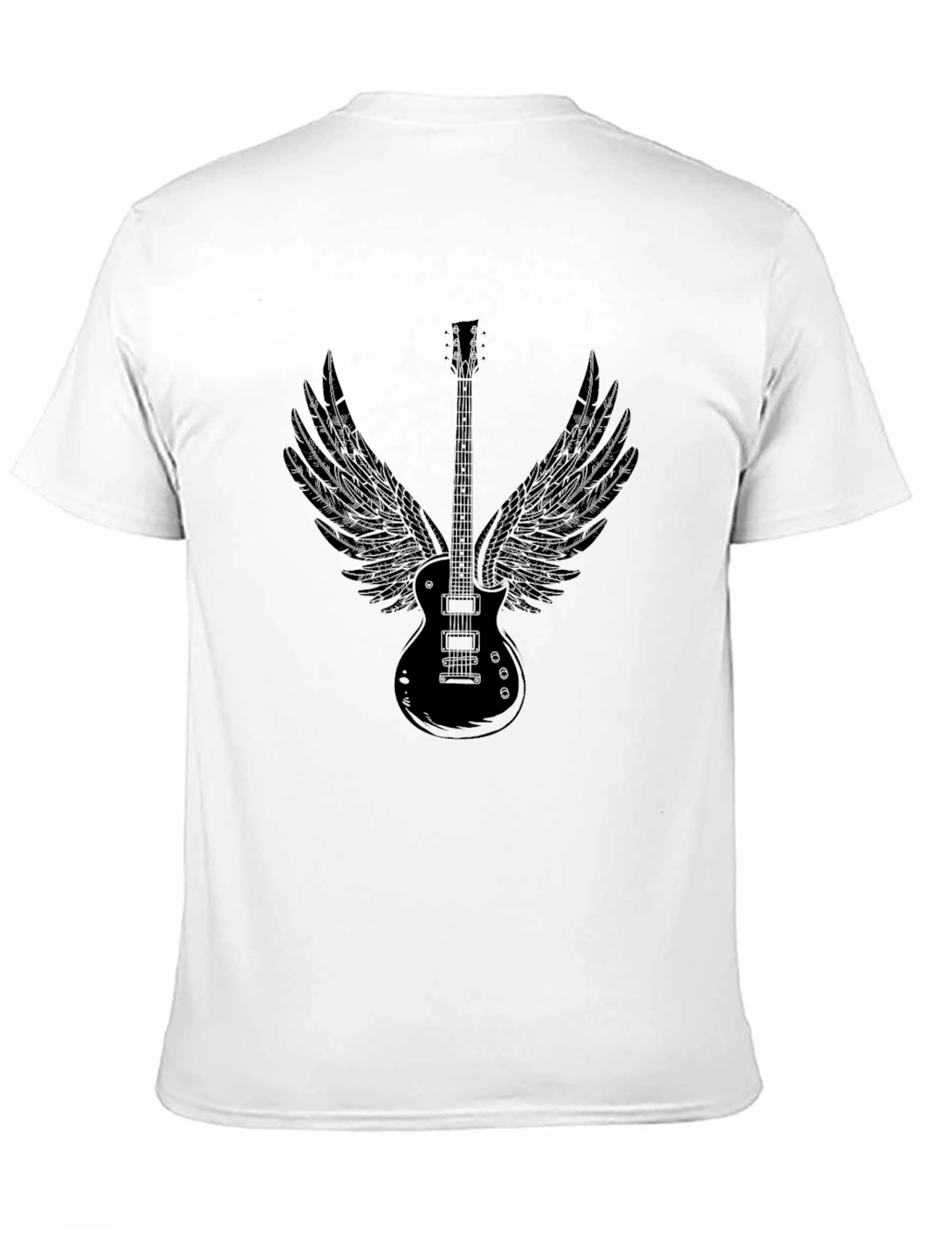 Guitar Wings Graphic Black T-Shirt