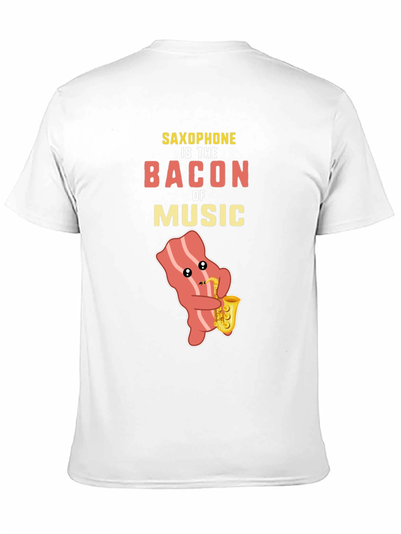 Saxophone Bacon Music T-Shirt Funny Musician Tee