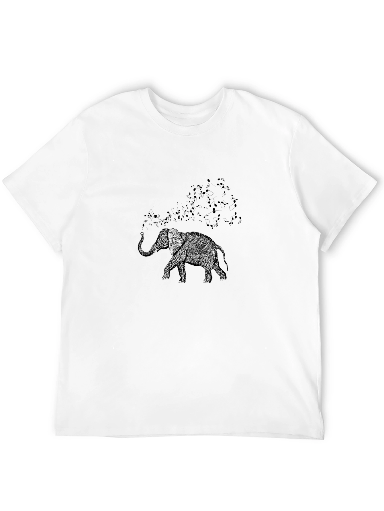 Elephant Dust Print Black T-Shirt