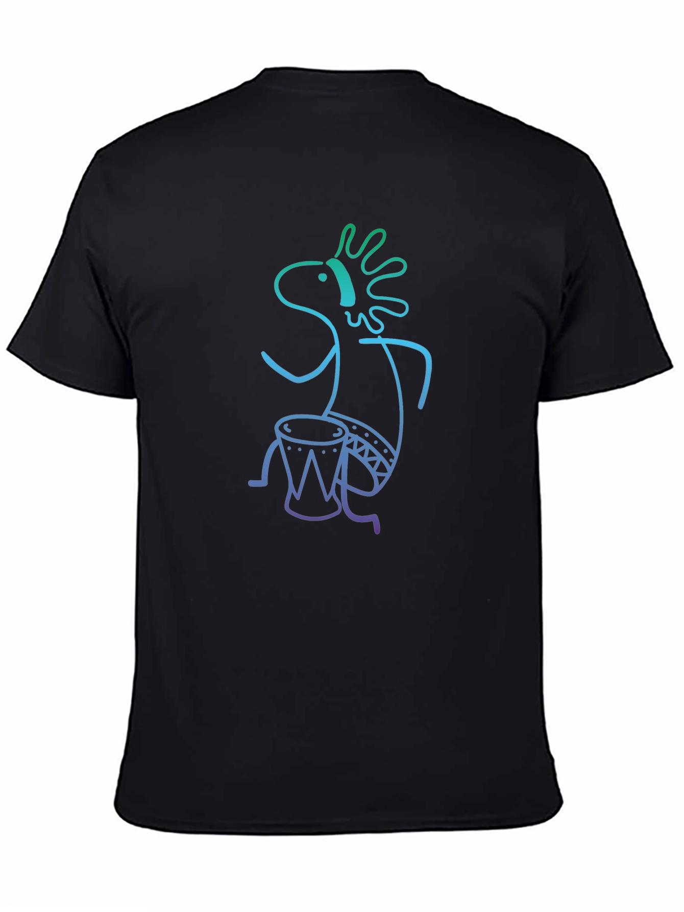 Kokopelli Drummer Black T-Shirt