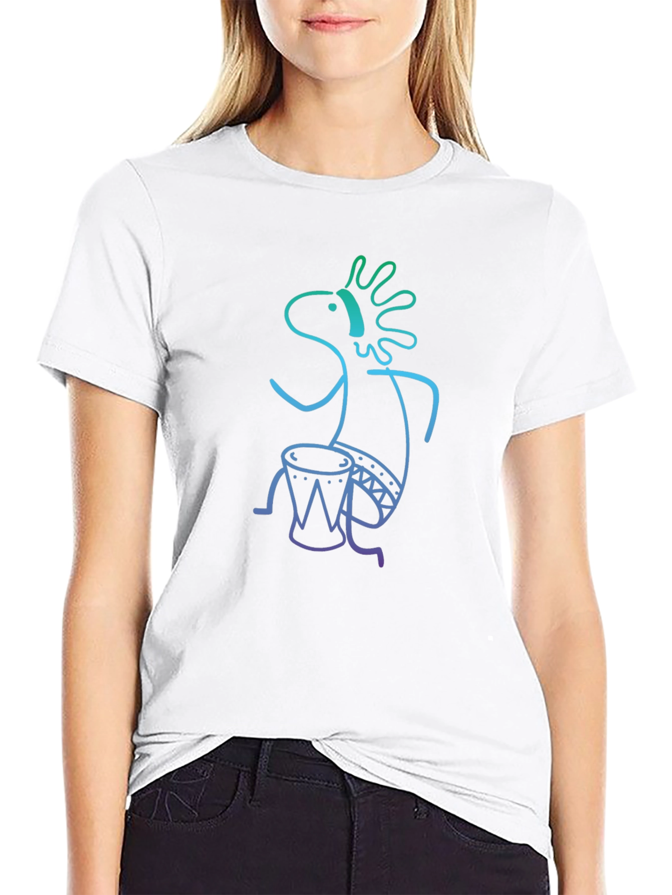 Kokopelli Drummer Black T-Shirt