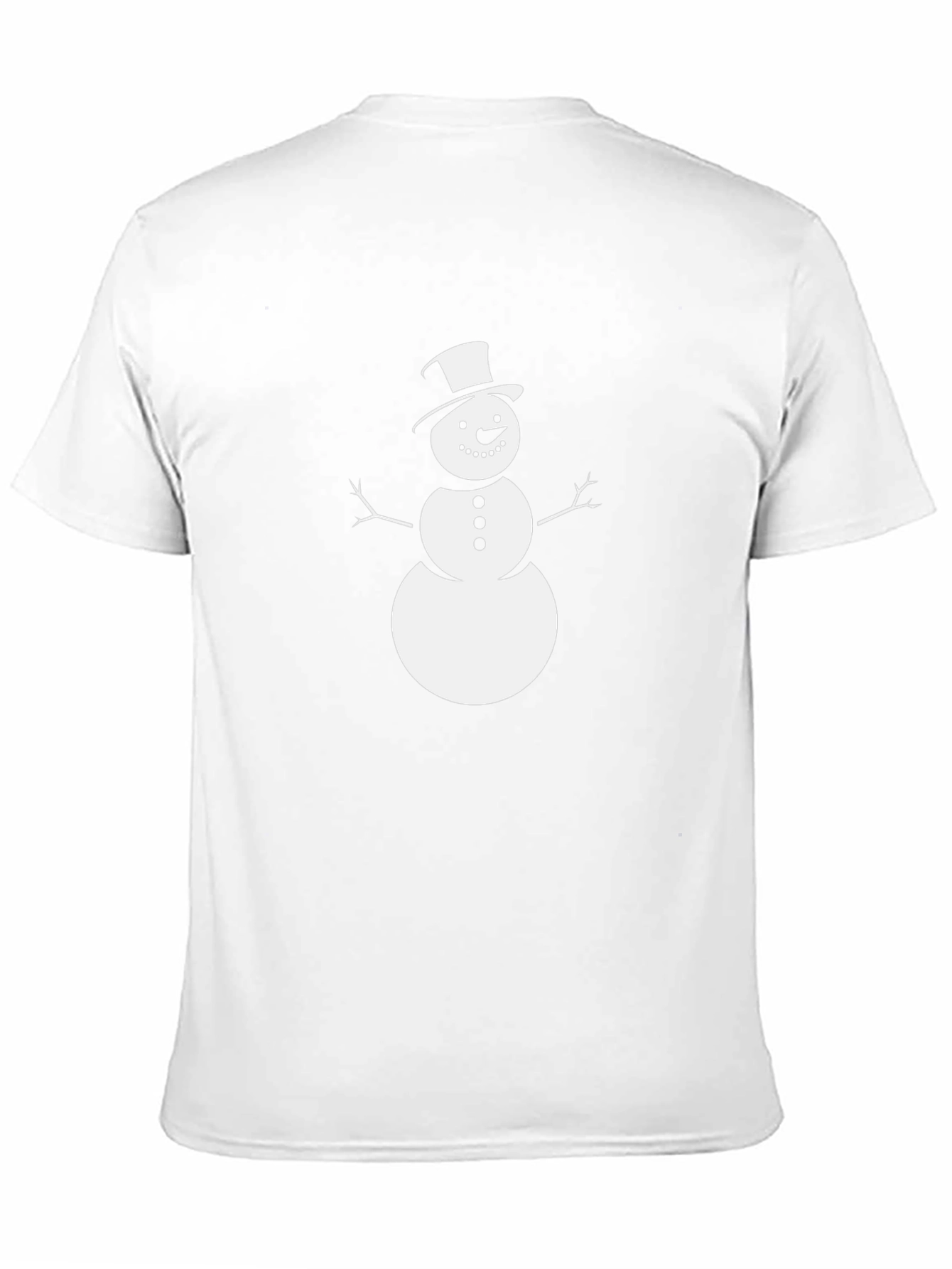 Festive Snowman Graphic Tee - Black