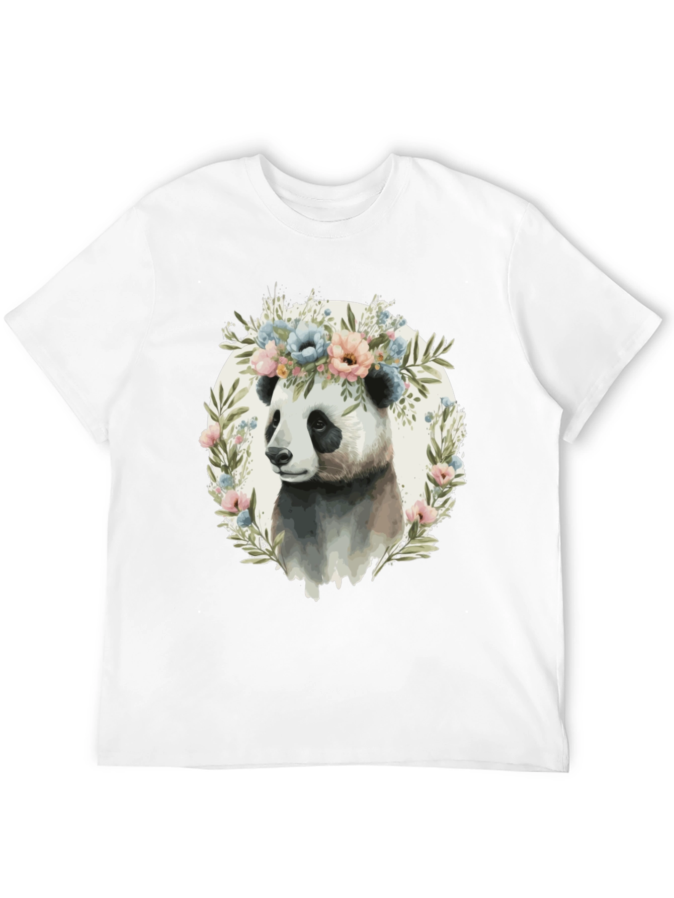 Panda Floral Crown T-Shirt - Unisex Fashion Tee