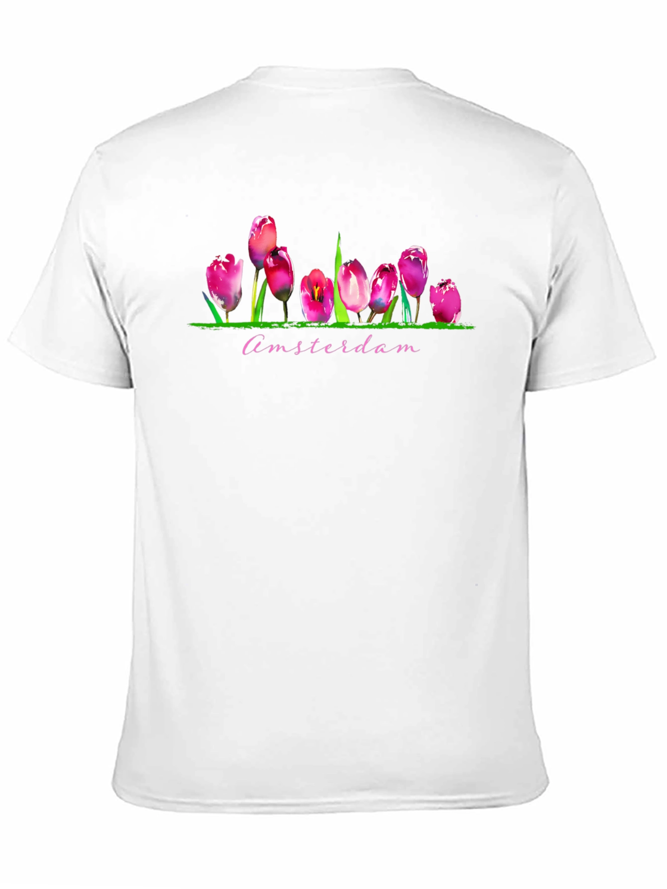 Amsterdam Tulip T-Shirt - Vibrant Floral Graphic Tee