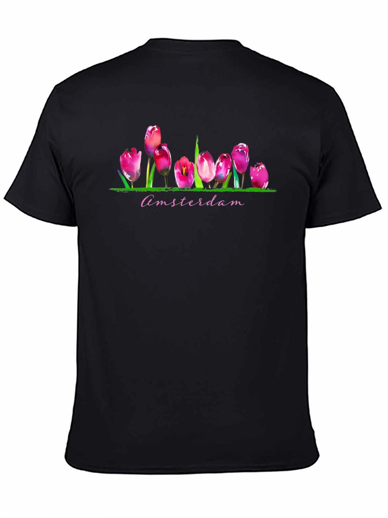Amsterdam Tulip T-Shirt - Vibrant Floral Graphic Tee