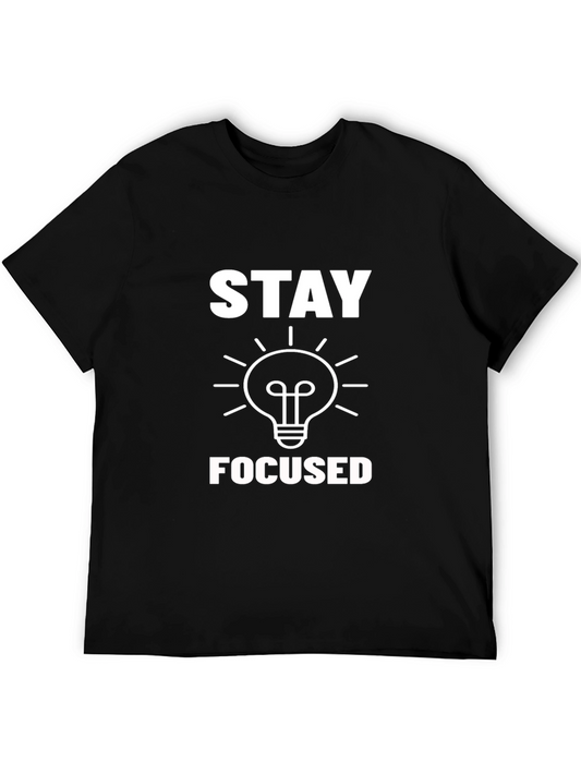 Stay Focused Graphic T-Shirt - Black