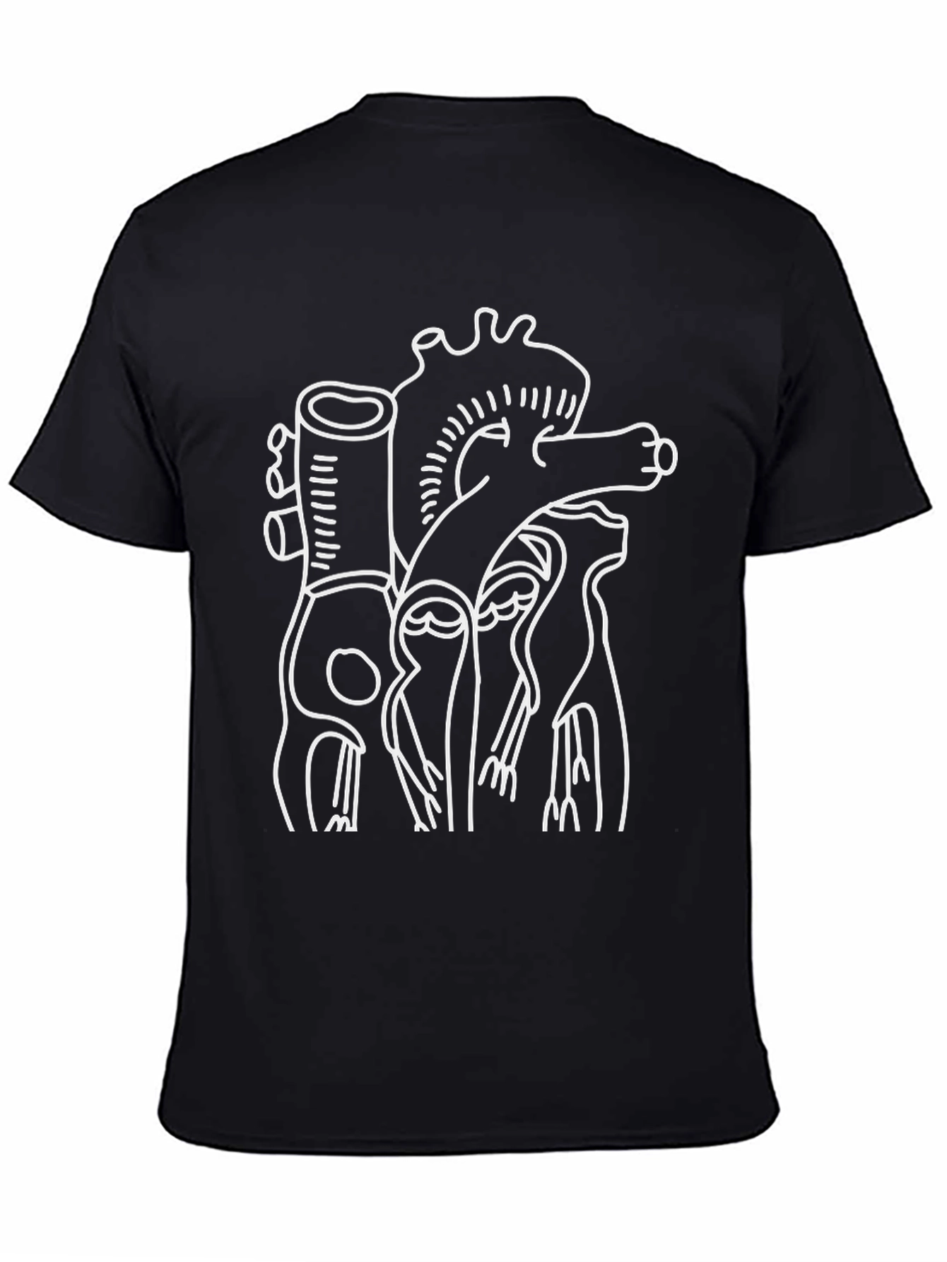Anatomical Heart Graphic Tee - Black