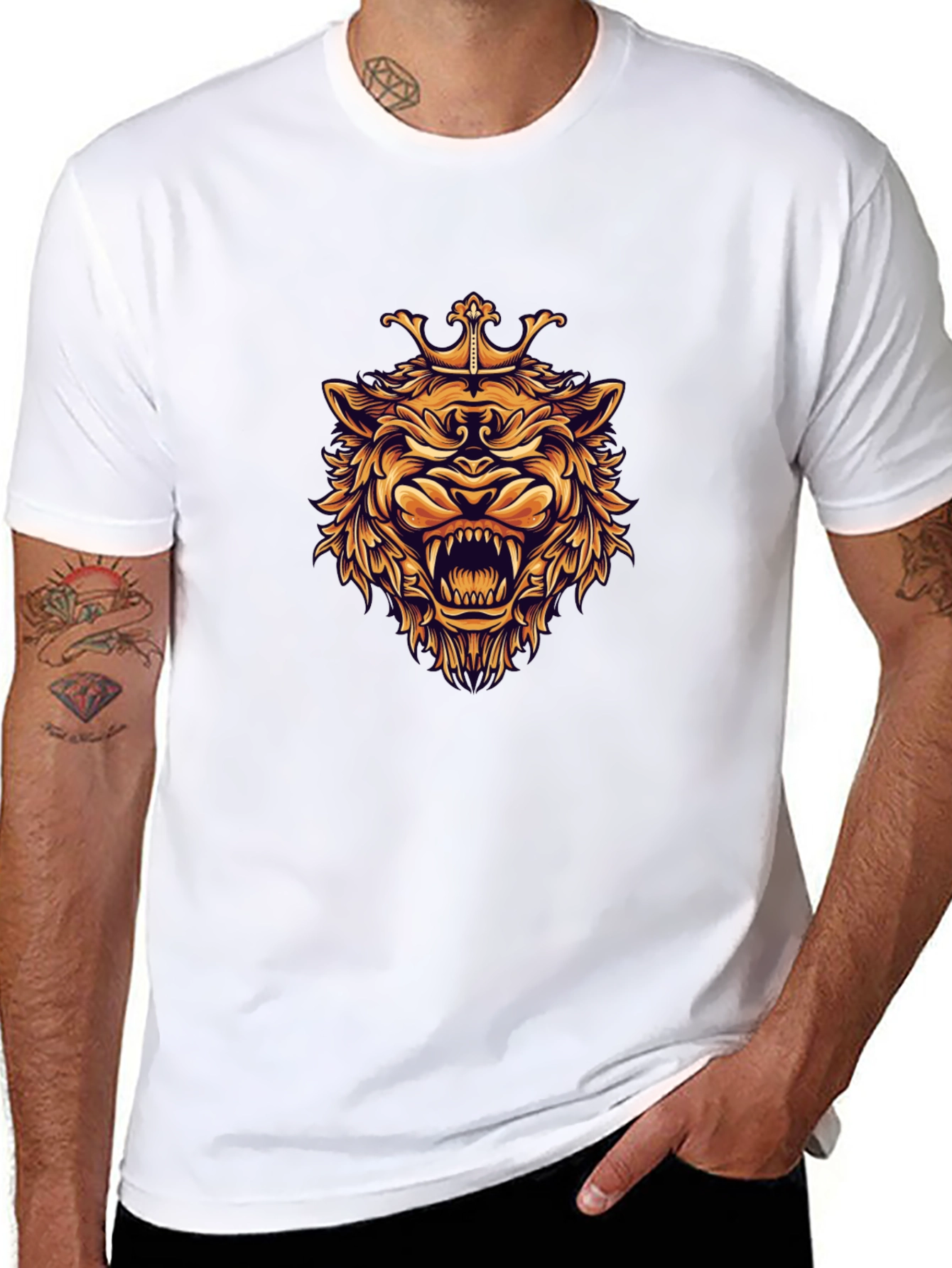 King Lion Graphic Black T-Shirt
