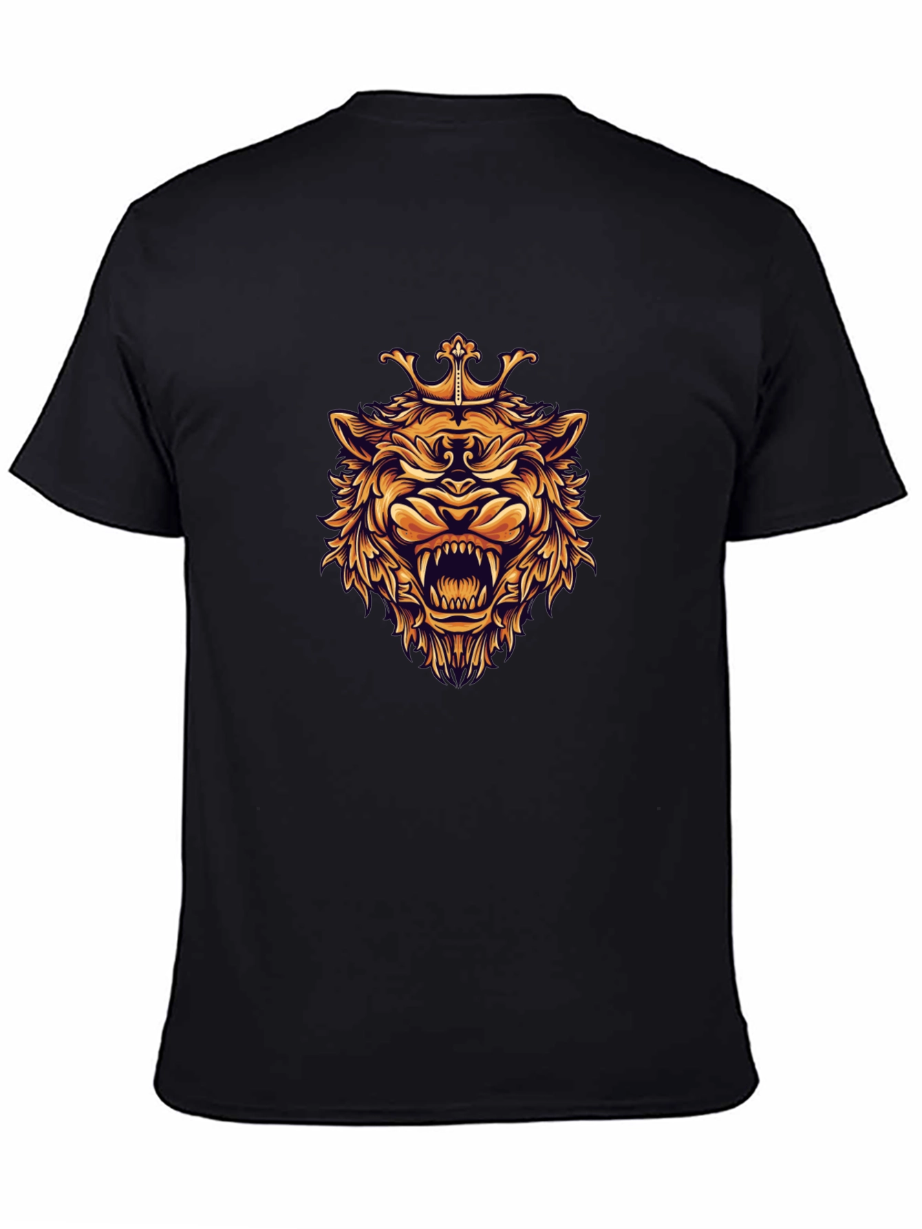 King Lion Graphic Black T-Shirt