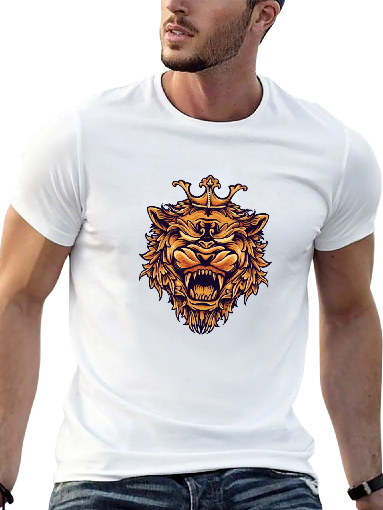 King Lion Graphic Black T-Shirt