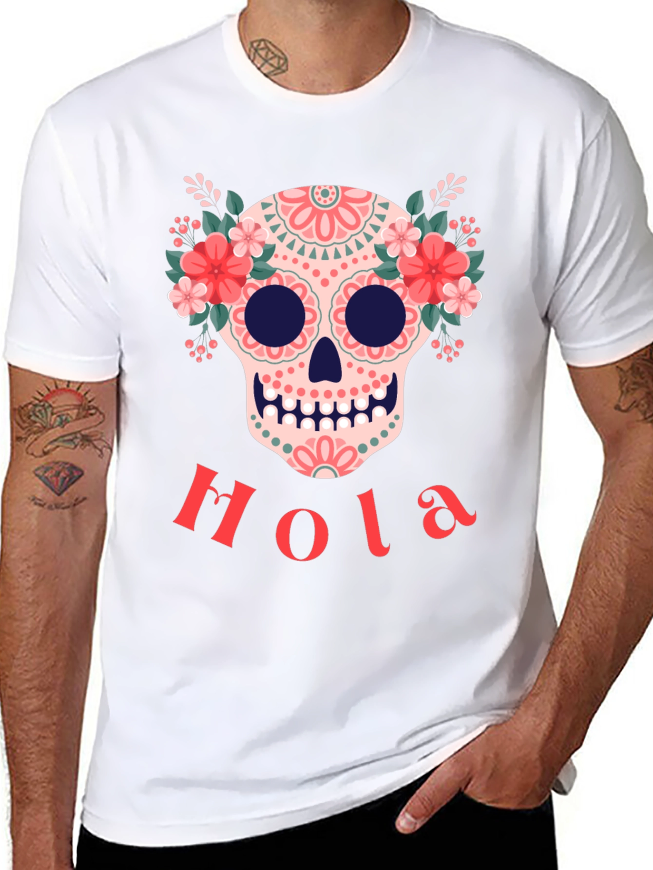 Hola Skull Tee - Day of the Dead