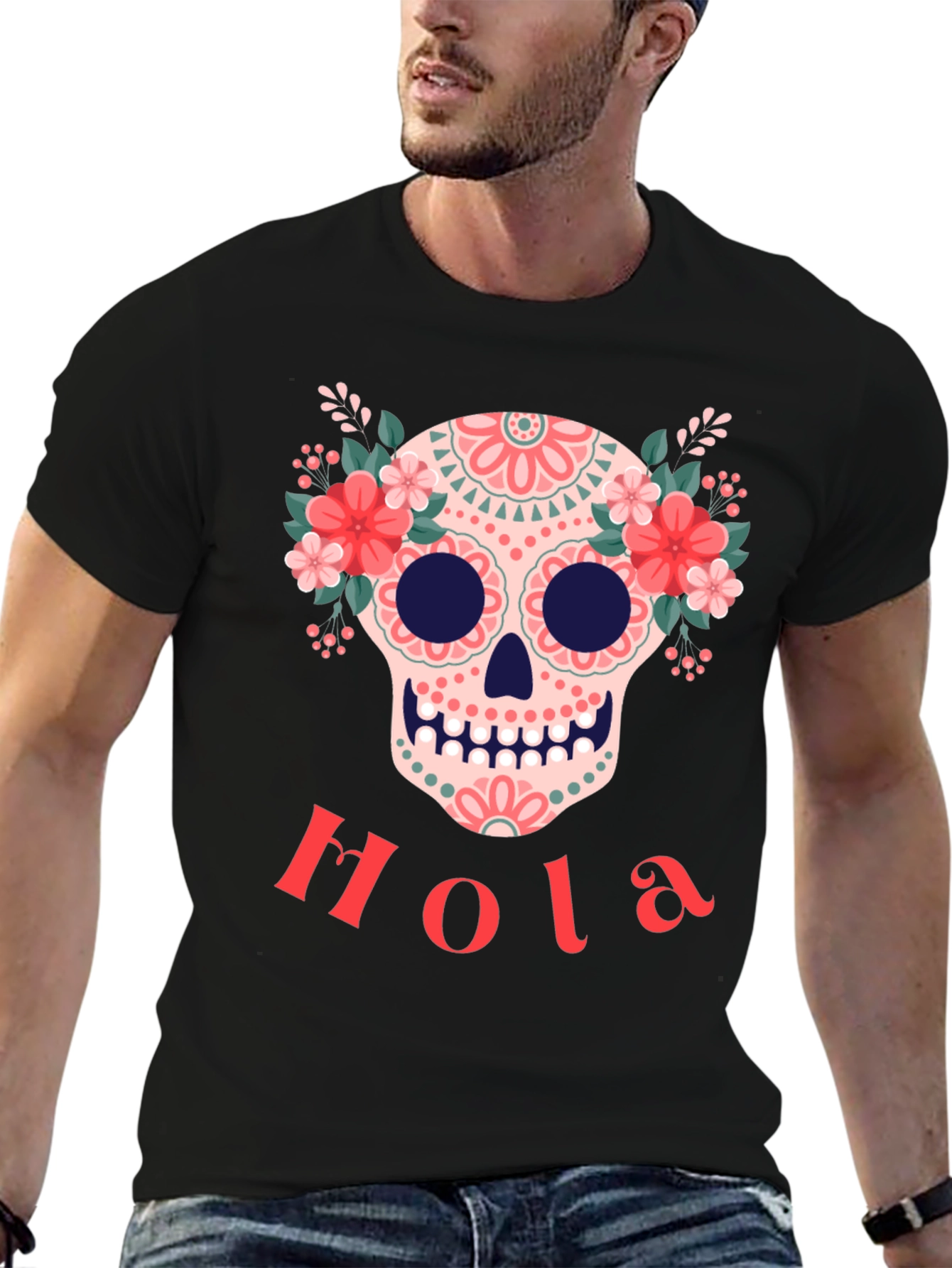 Hola Skull Tee - Day of the Dead