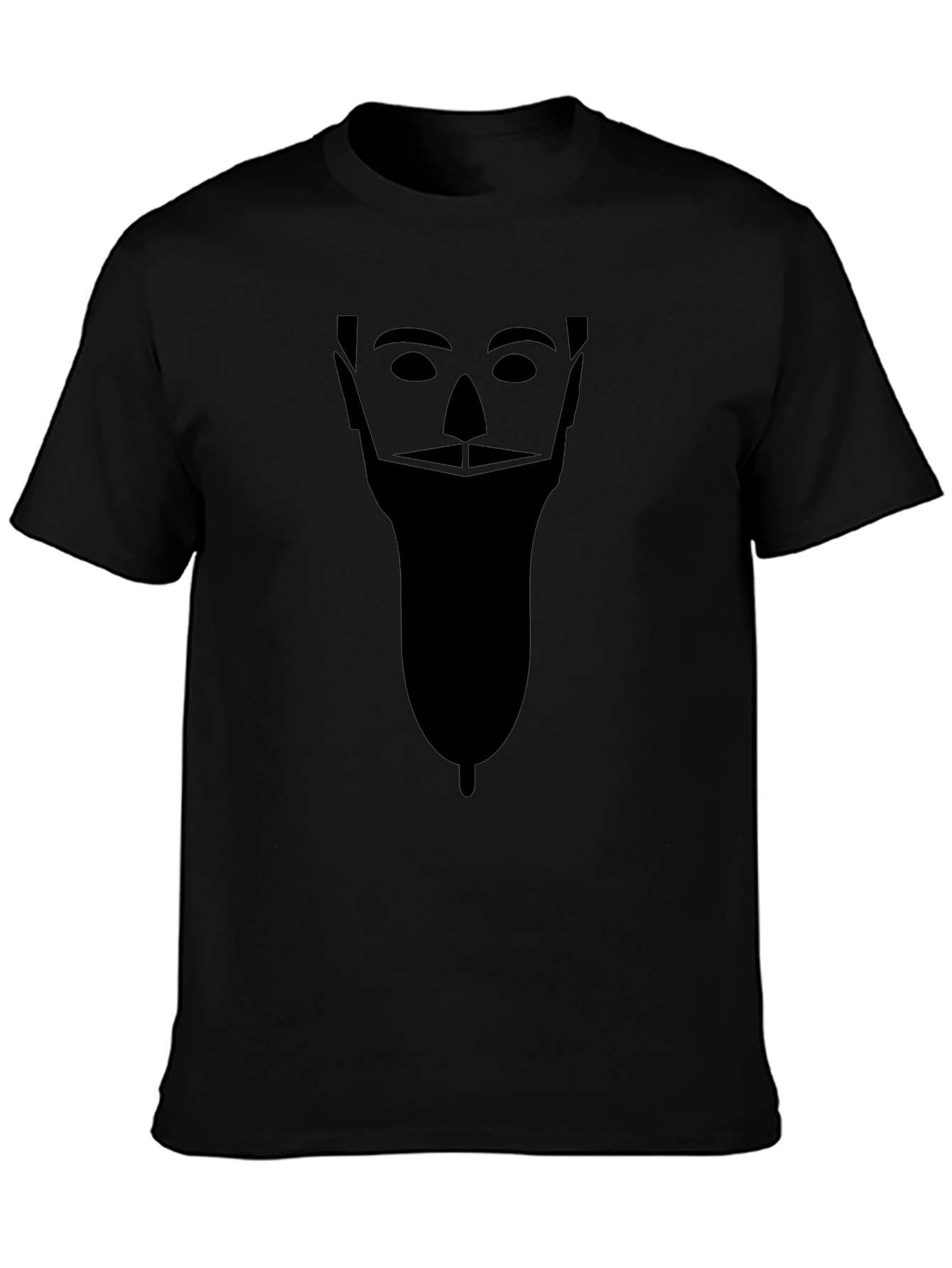 Bearded Silhouette Graphic T-Shirt - Black