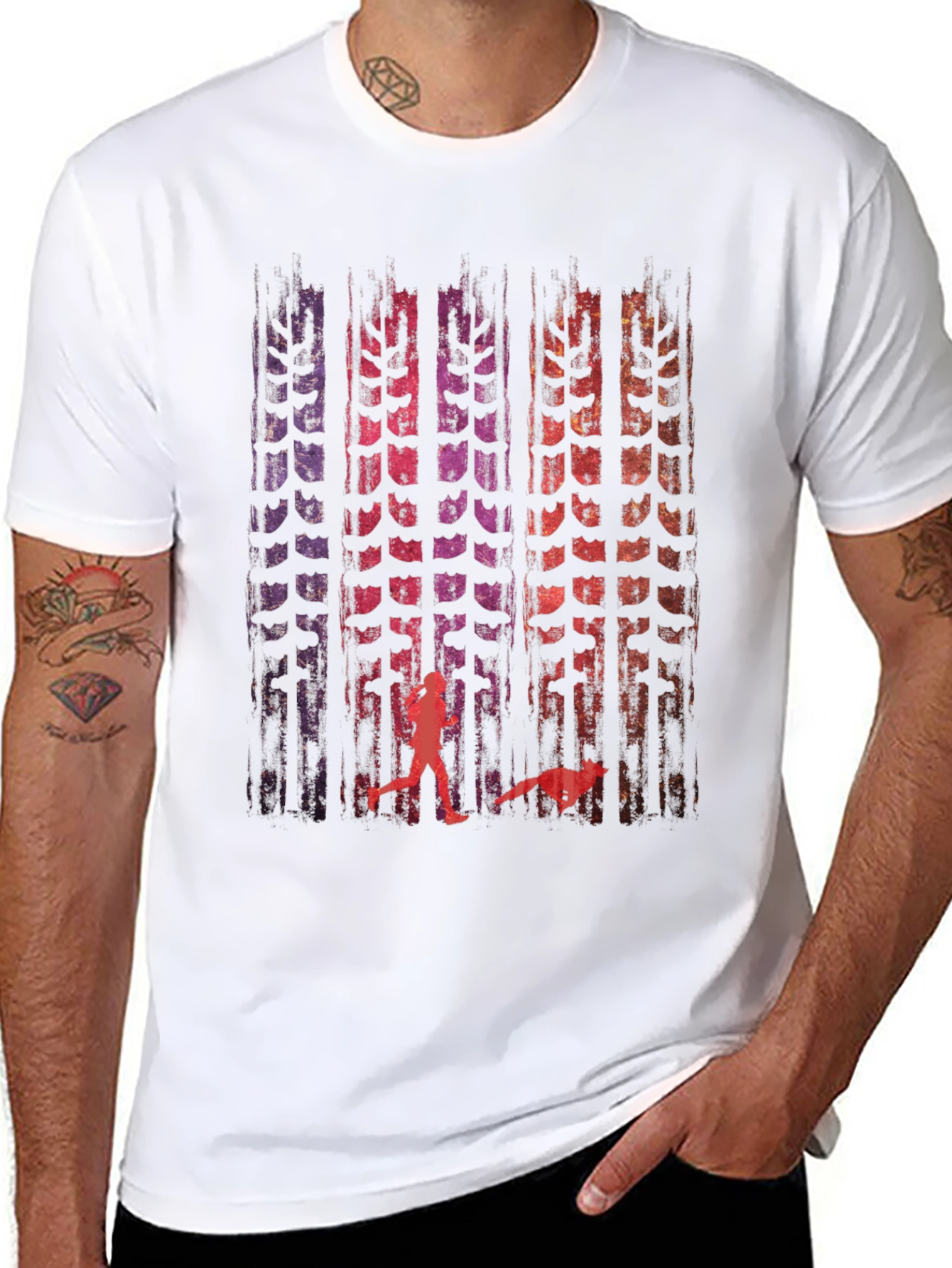 Runner & Wolf Graphic Print Tee