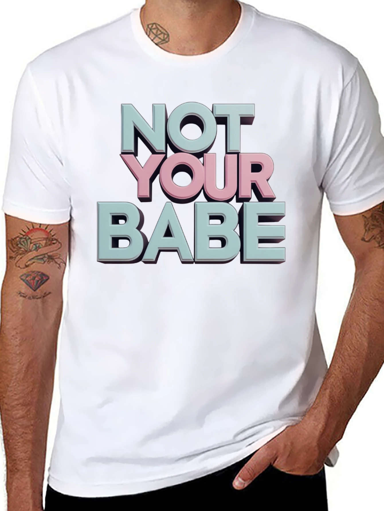 Not Your Babe Graphic Tee - Black Casual T-Shirt