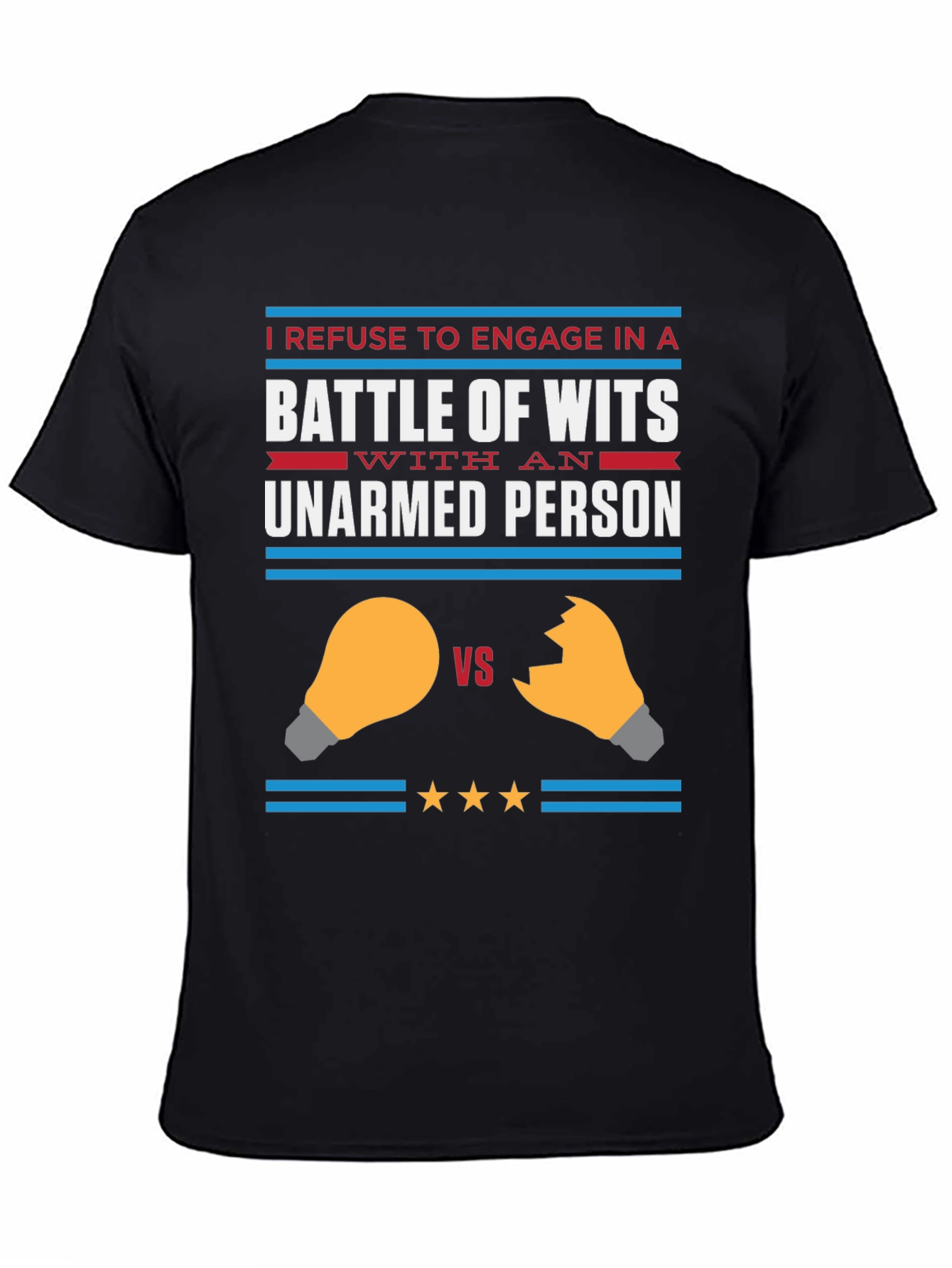 Humorous Battle of Wits Graphic Tee