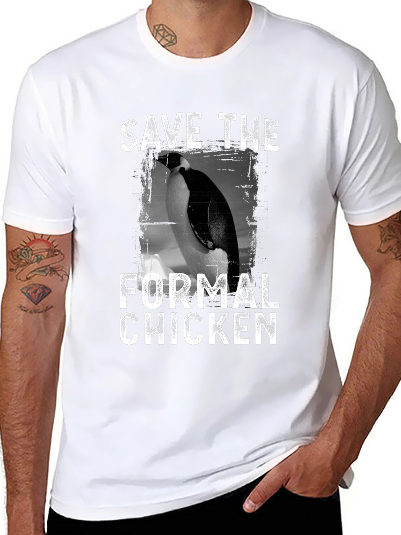 Save the Formal Chicken Graphic Tee