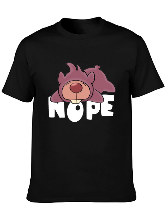Nope Lazy Cartoon Bear T-Shirt