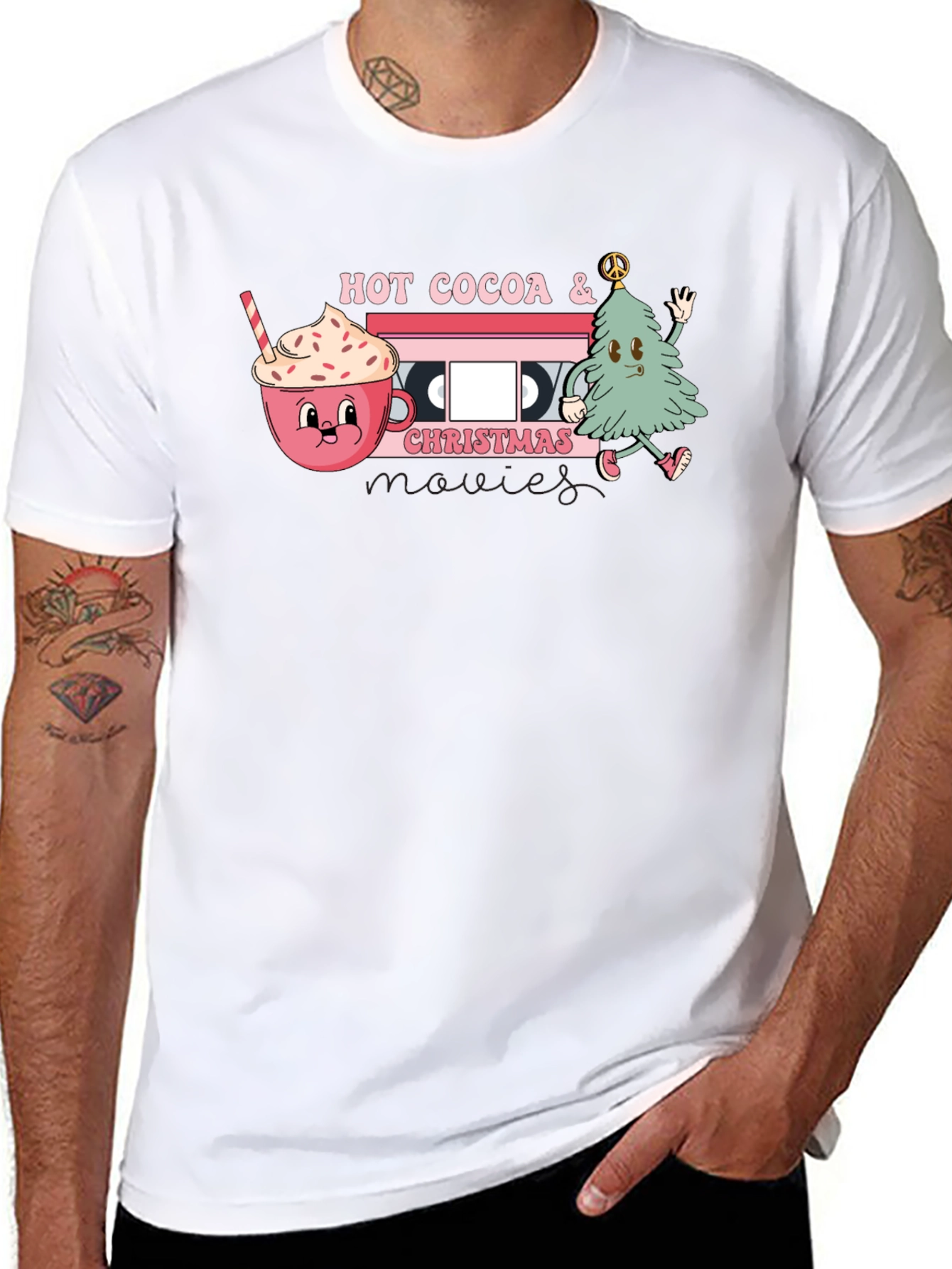 Hot Cocoa Christmas Movies T-Shirt