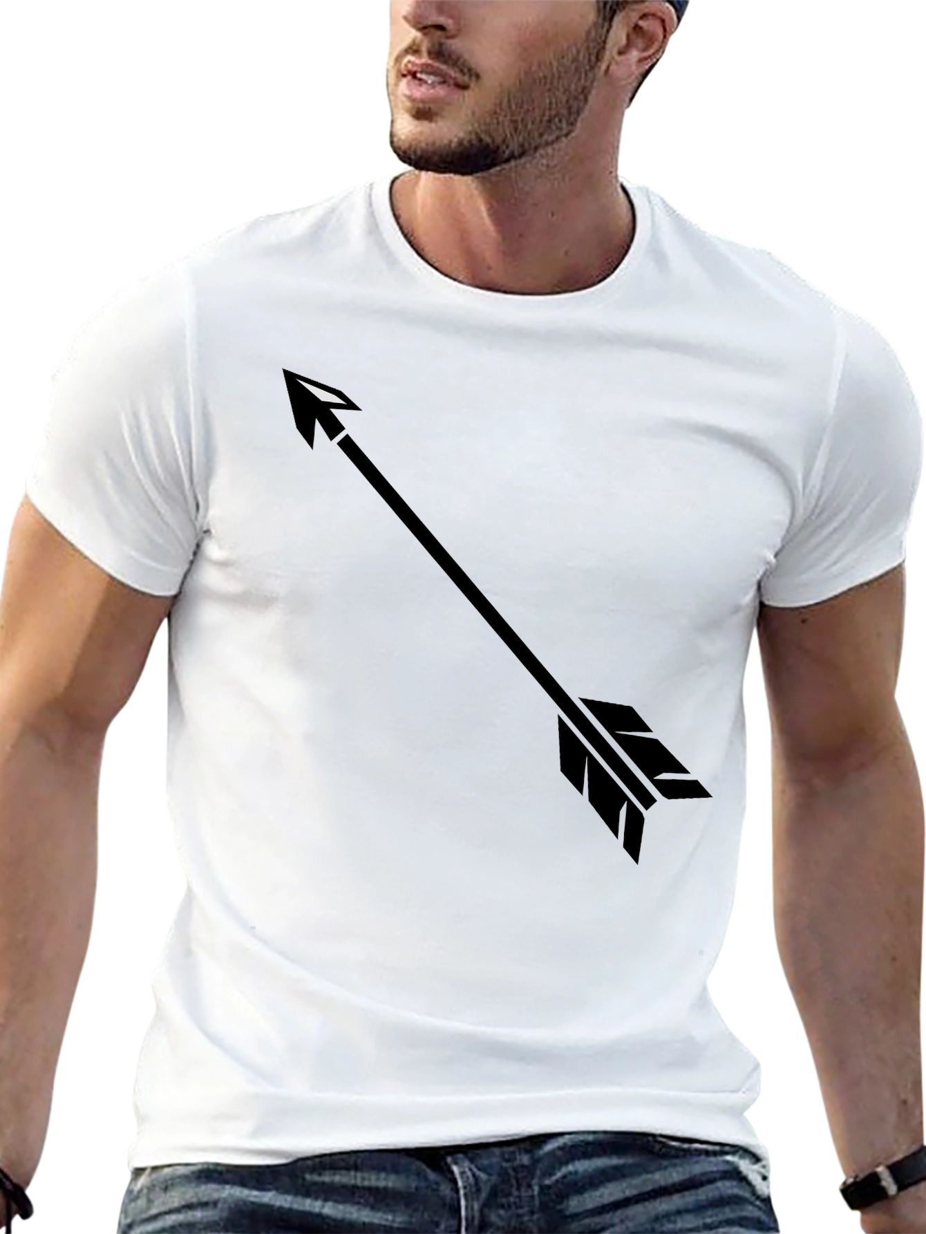 Mens Black Arrow Graphic T-Shirt