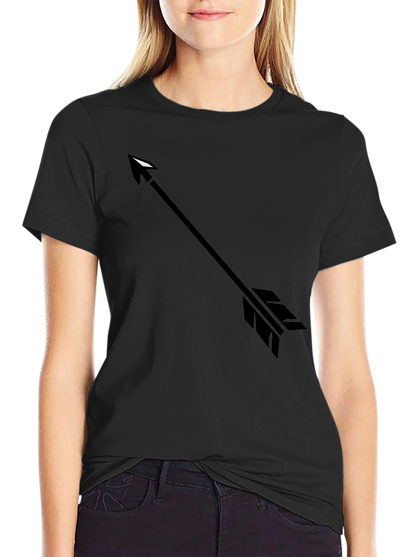 Mens Black Arrow Graphic T-Shirt