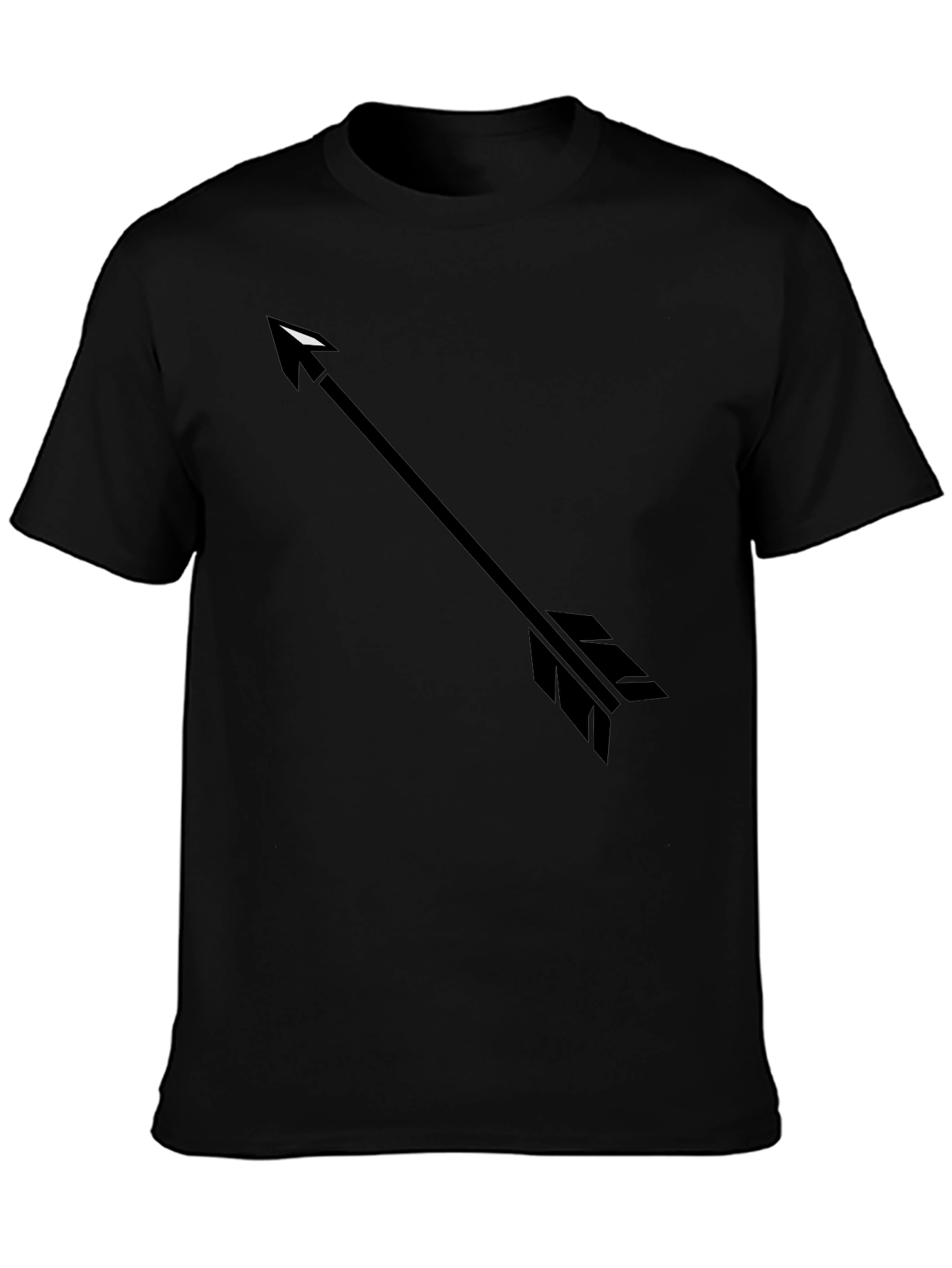 Mens Black Arrow Graphic T-Shirt