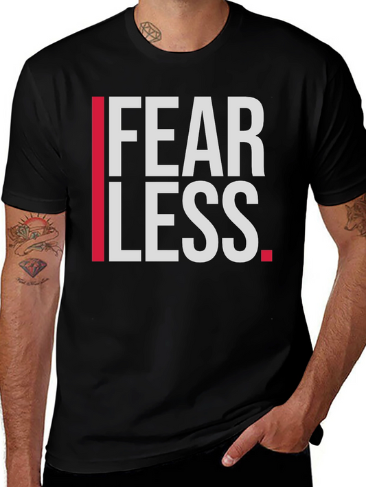 Fearless Graphic Print T-Shirt - Stylish Black Tee