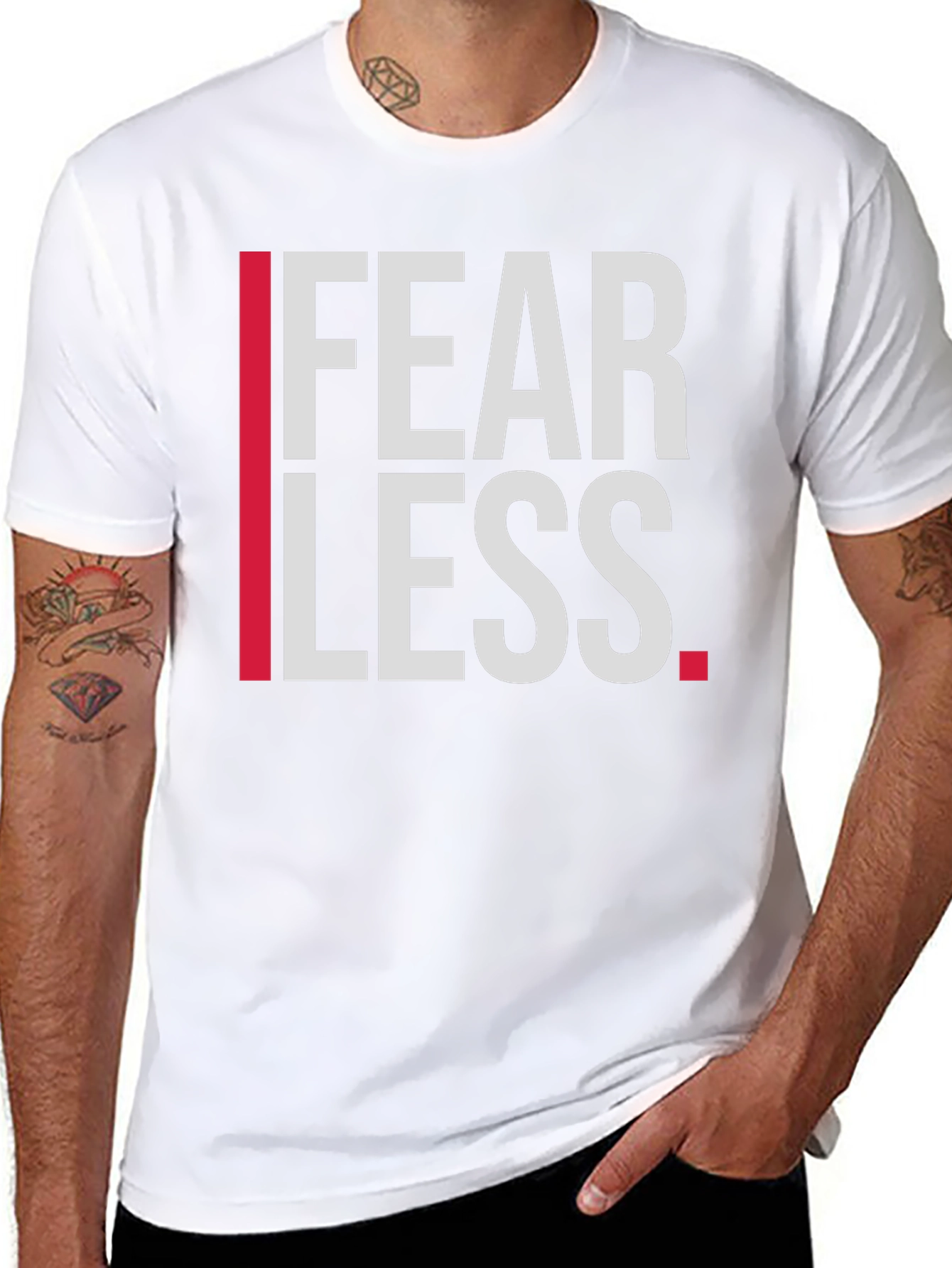 Fearless Graphic Print T-Shirt - Stylish Black Tee