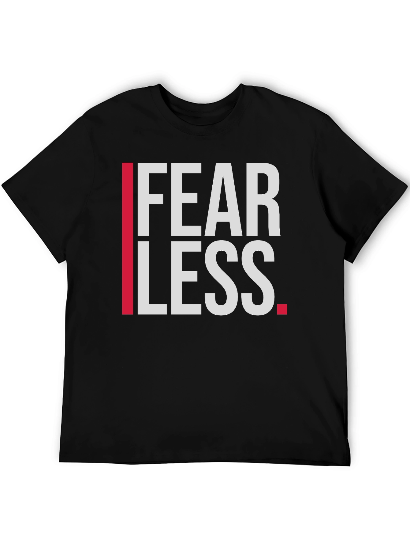 Fearless Graphic Print T-Shirt - Stylish Black Tee