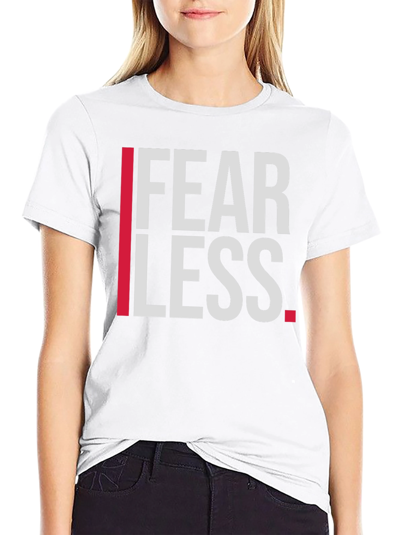 Fearless Graphic Print T-Shirt - Stylish Black Tee