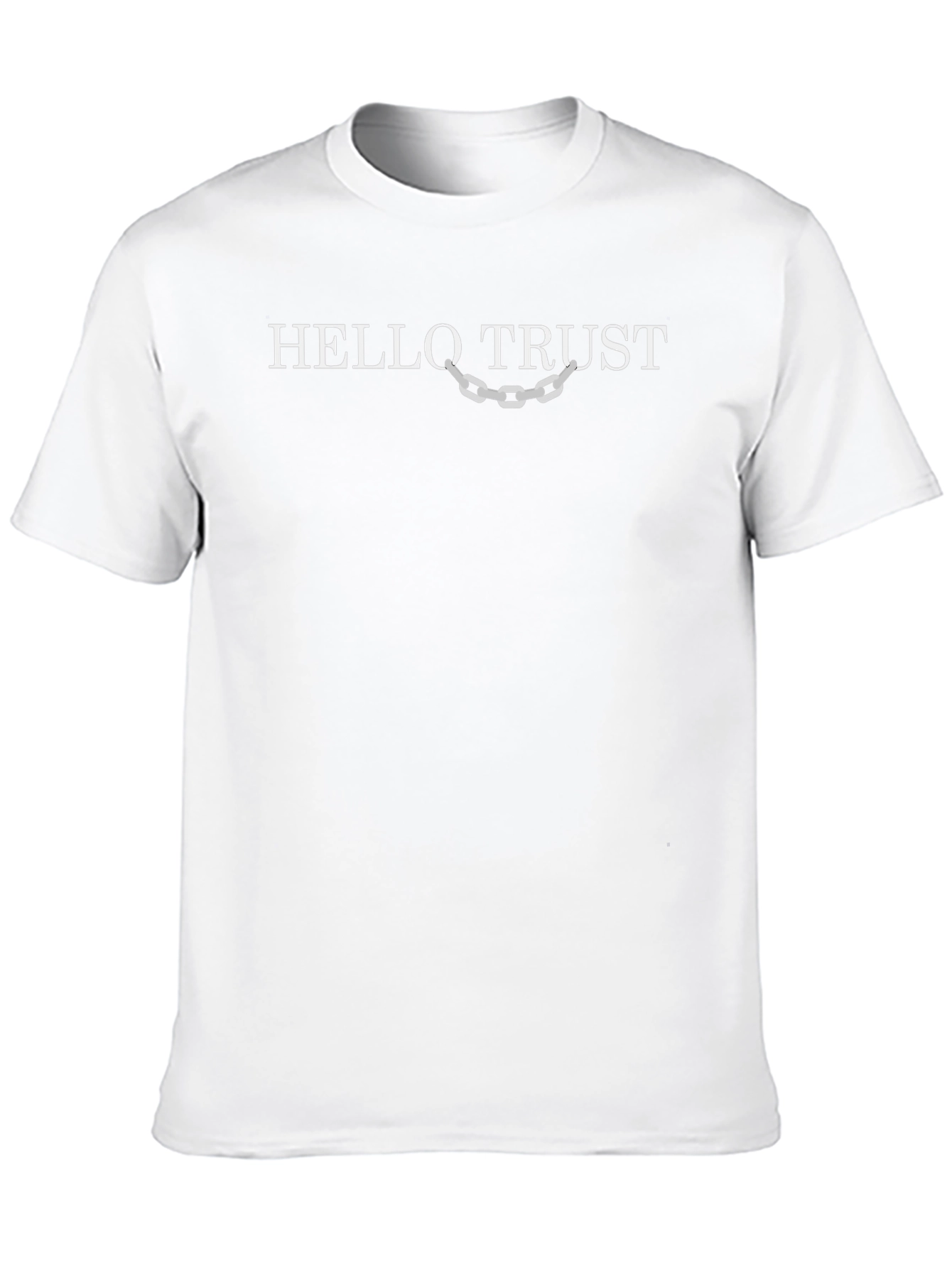 Hello Trust Graphic Tee - Black Cotton Casual T-Shirt