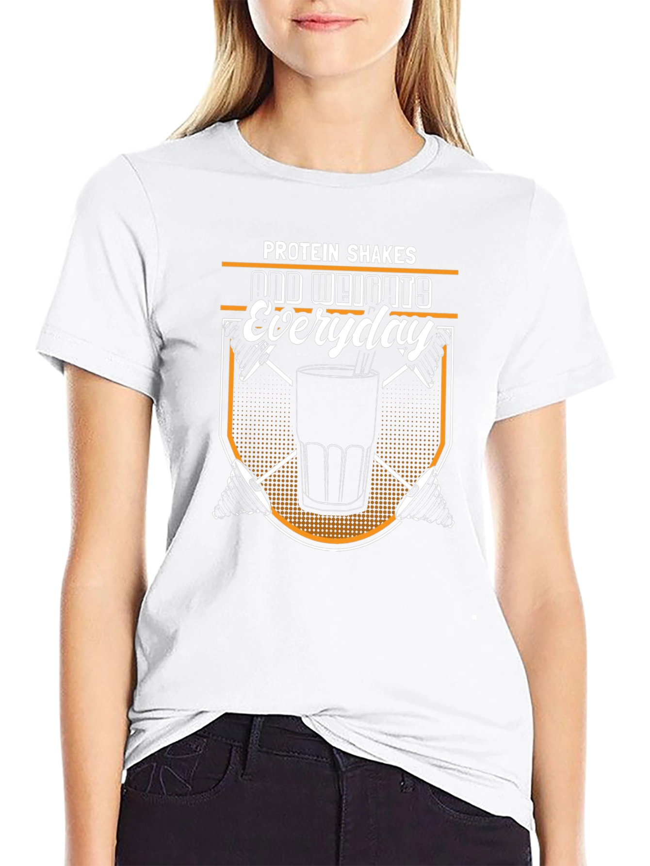 Protein Shakes and Weights Everyday Black T-Shirt