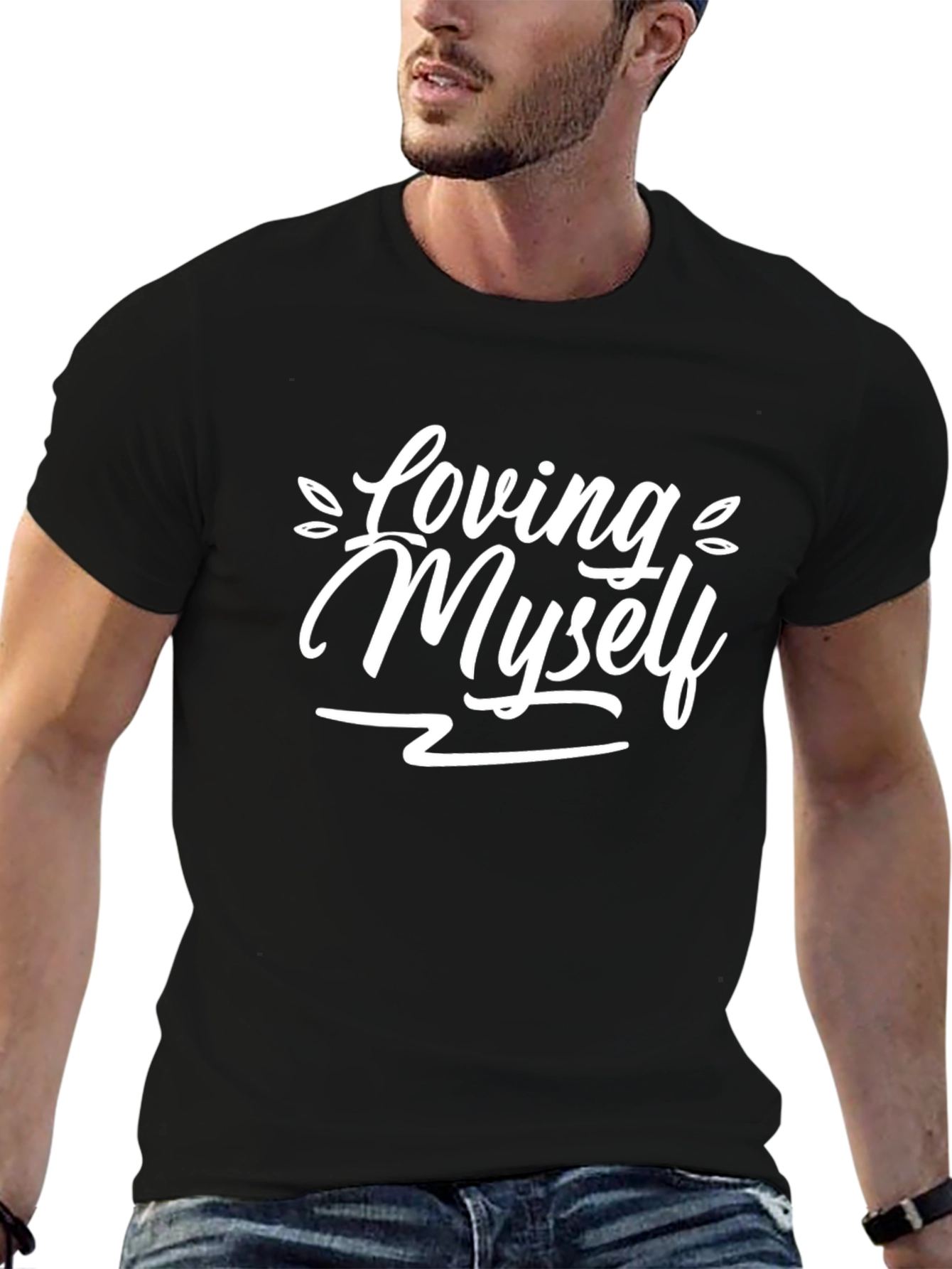 Loving Myself Graphic Tee - Black Comfort Fit