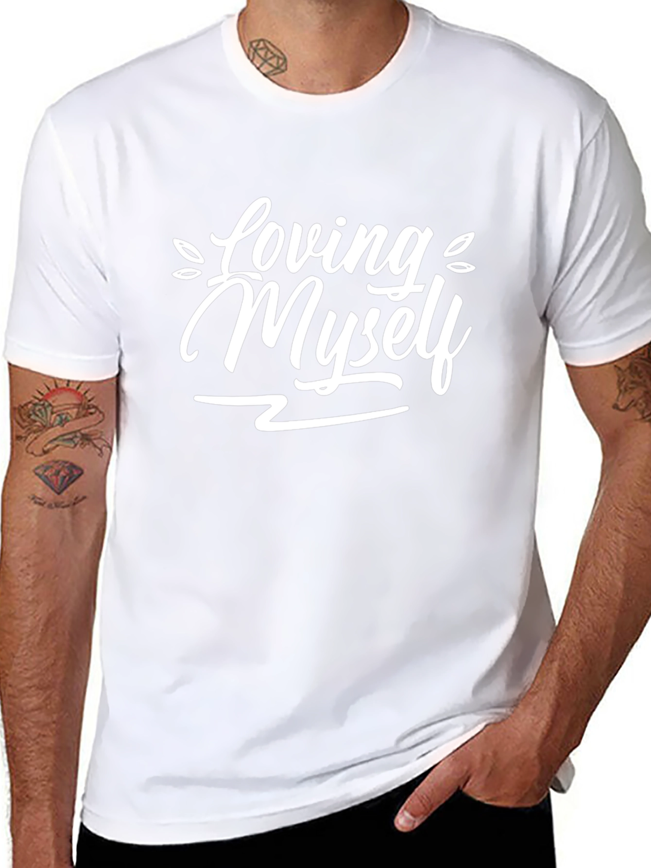 Loving Myself Graphic Tee - Black Comfort Fit