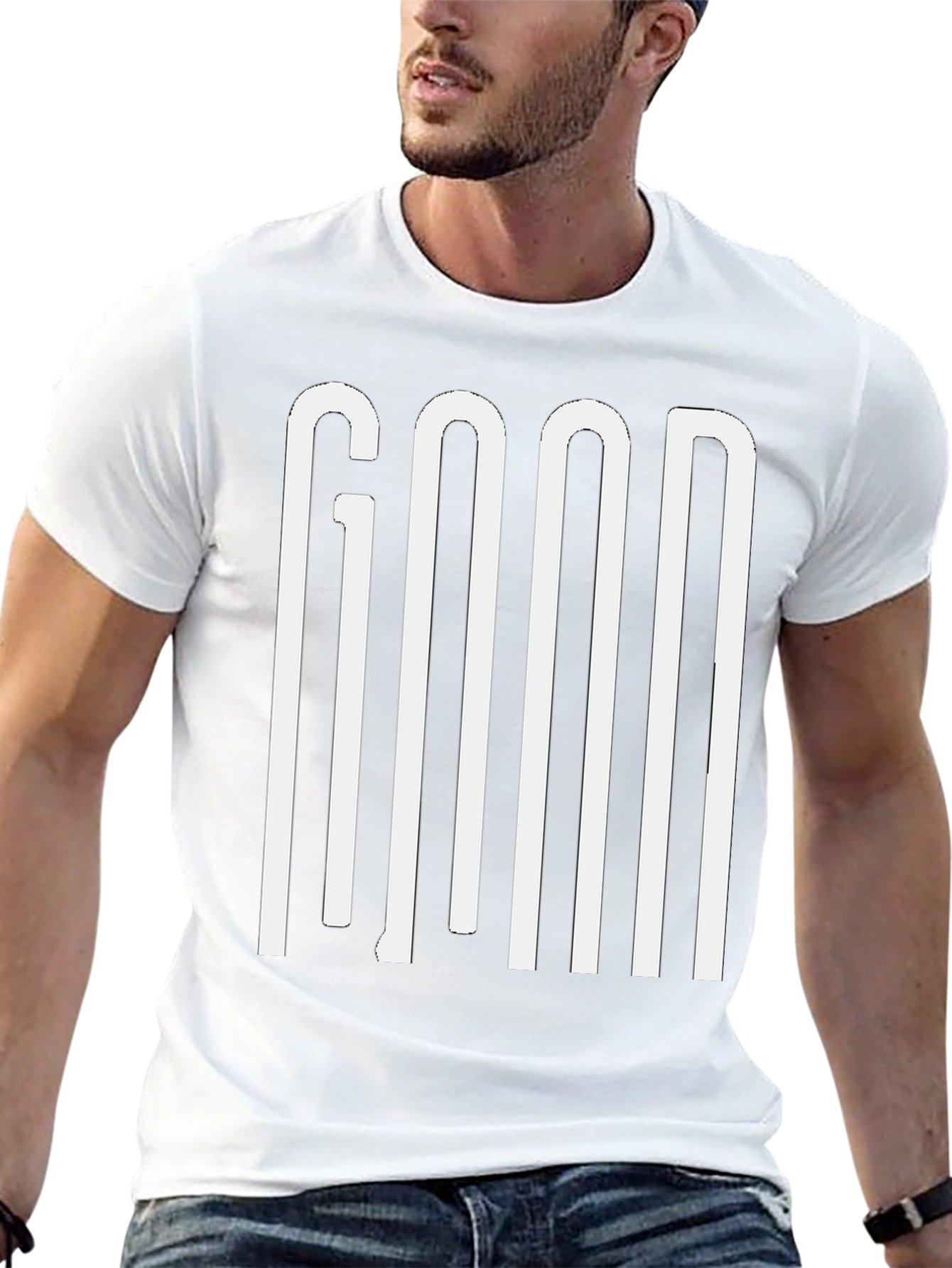 GOOD Graphic Print Mens Black T-Shirt