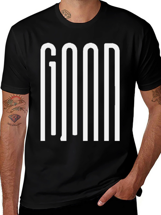 GOOD Graphic Print Mens Black T-Shirt