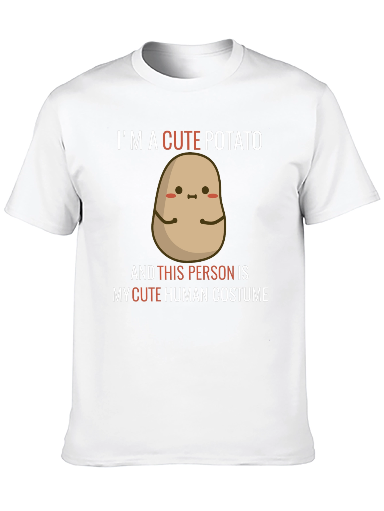 Cute Potato Graphic Tee - Novelty Humor T-Shirt