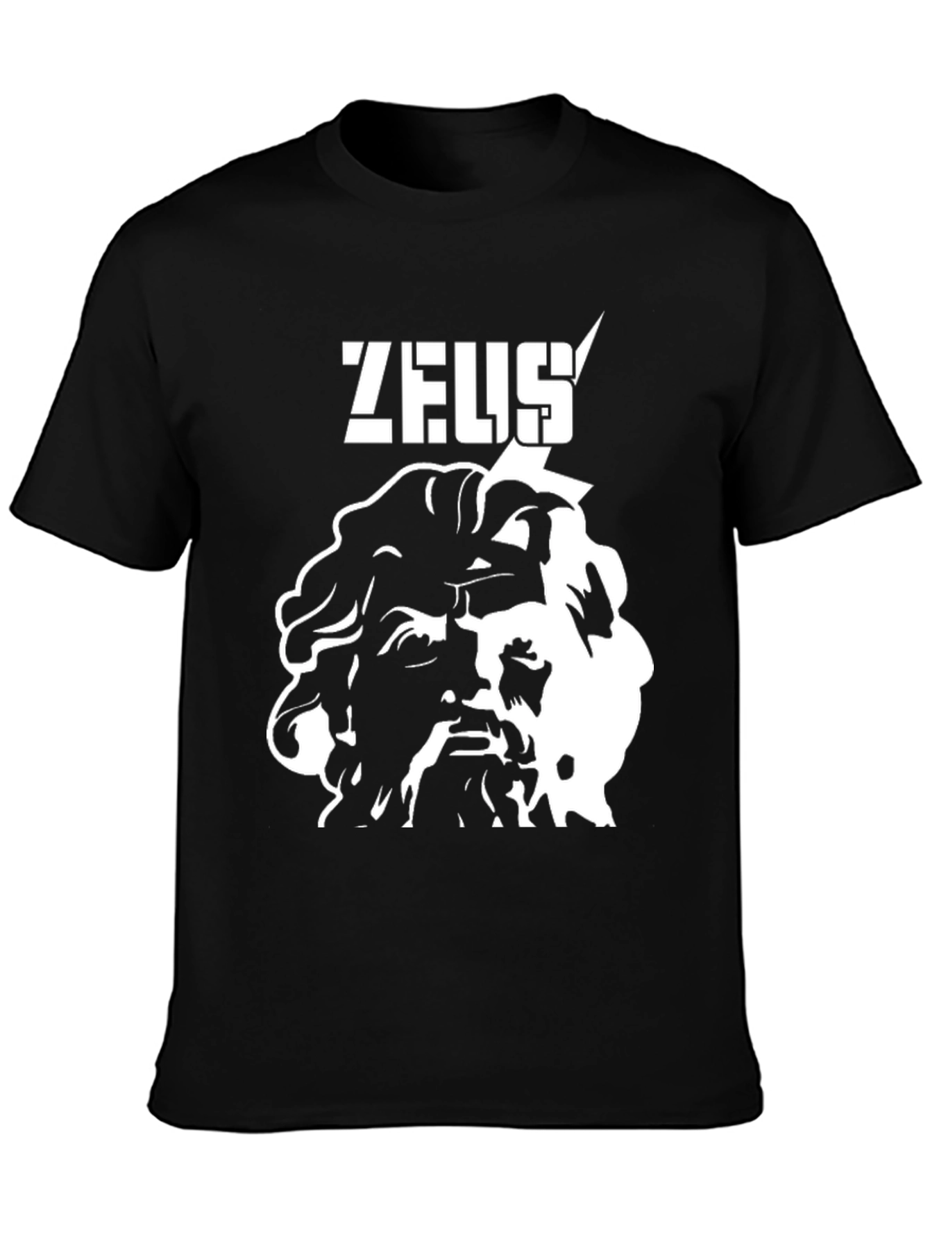 Zeus Graphic Print Black T-Shirt