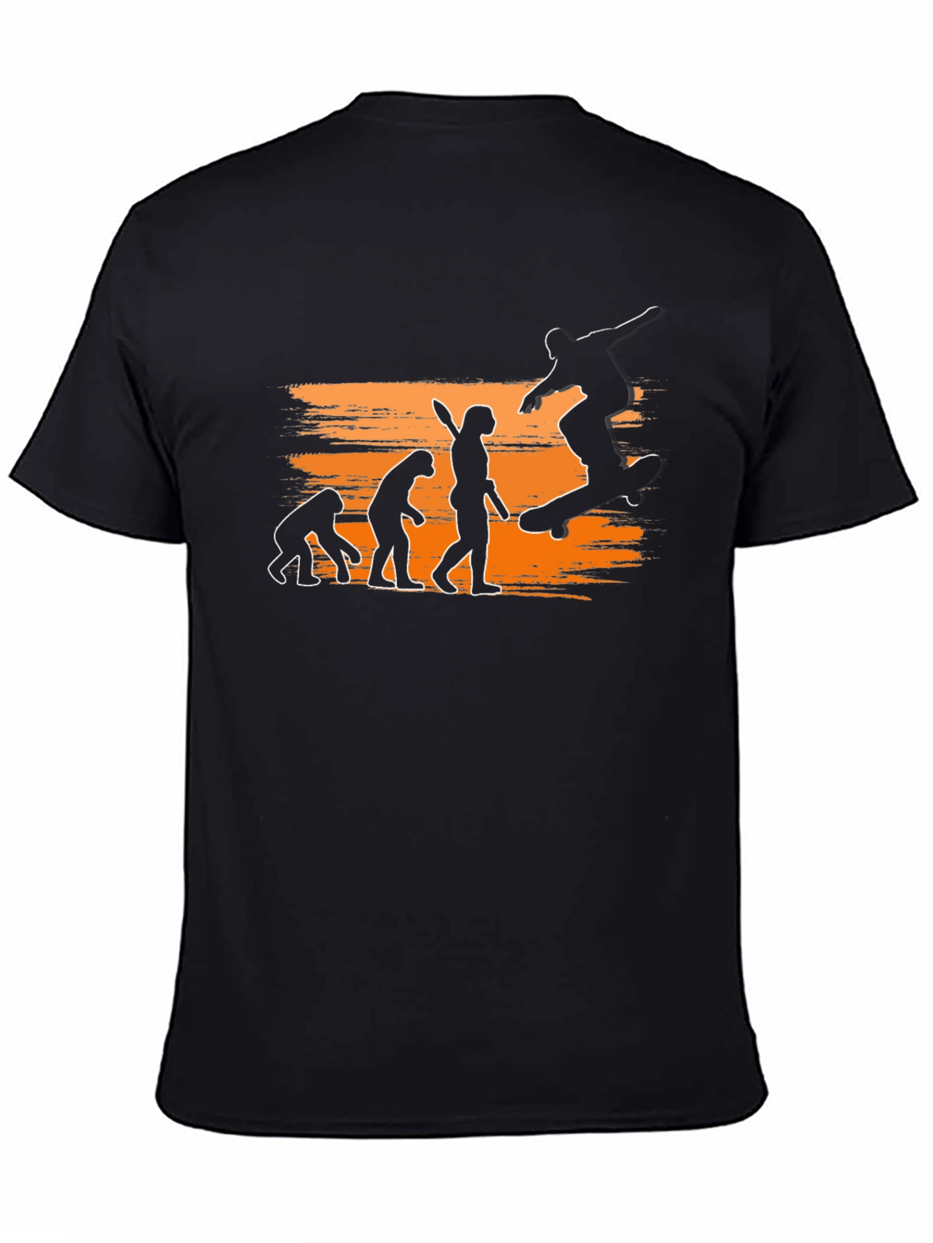 Skateboard Evolution Graphic Tee - Black
