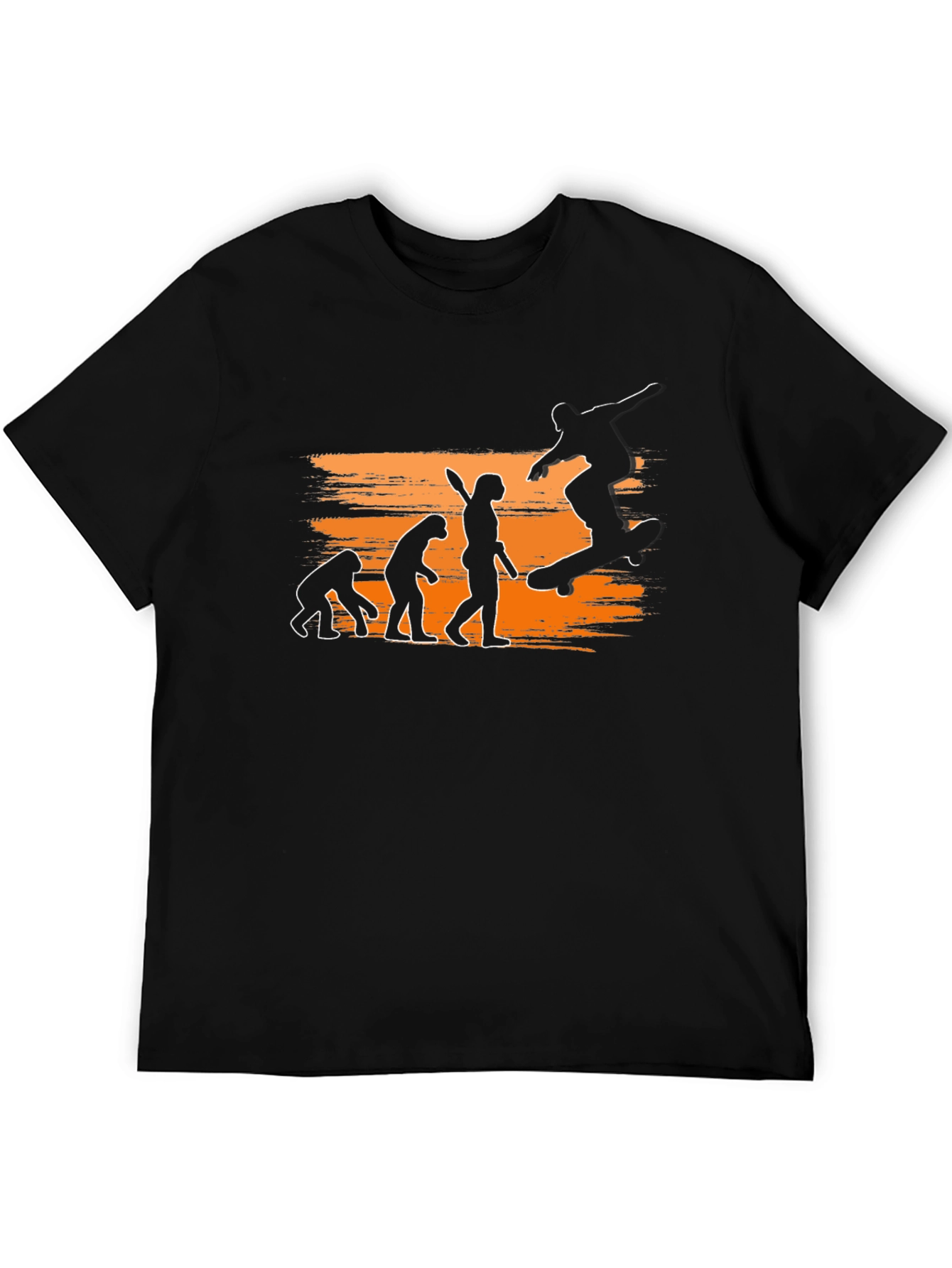 Skateboard Evolution Graphic Tee - Black