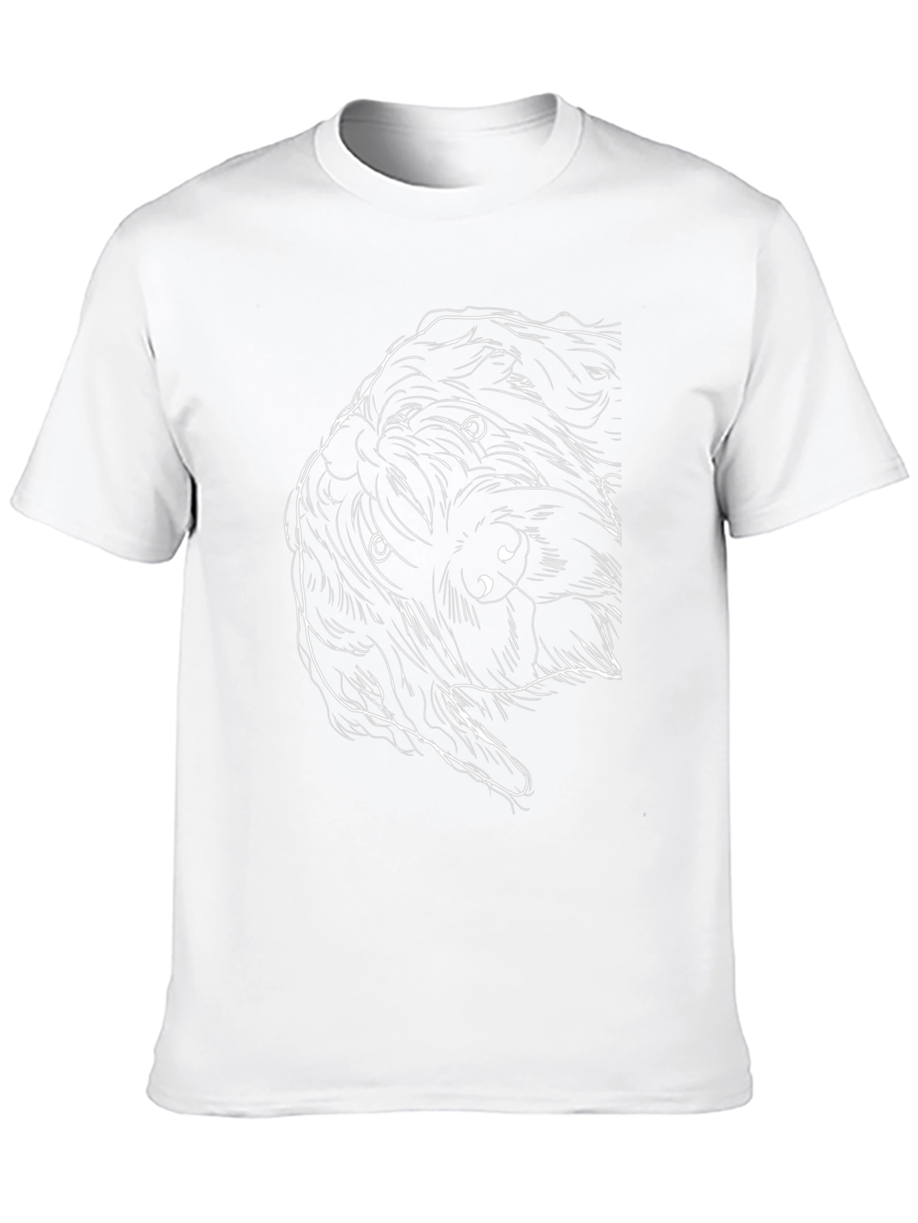 Dog Sketch Black T-Shirt