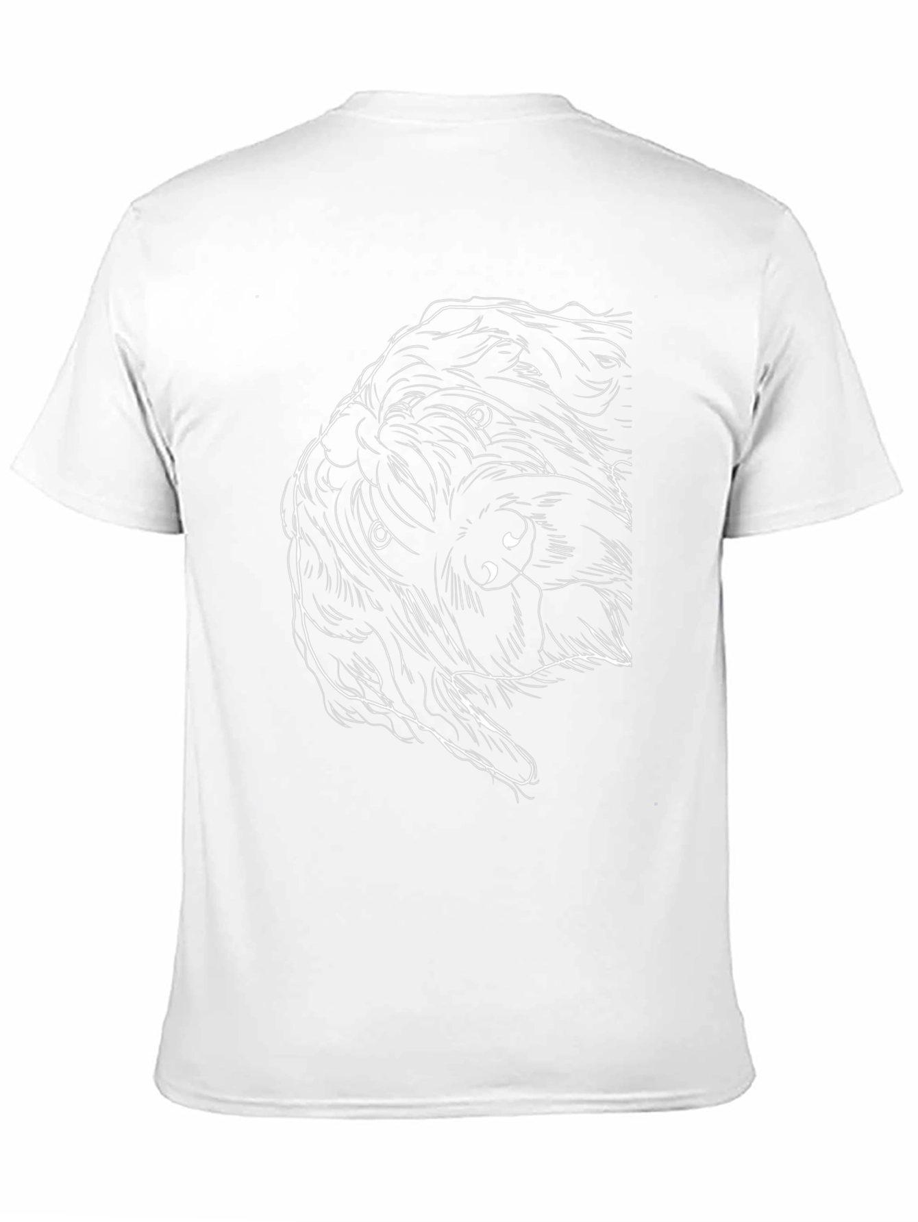 Dog Sketch Black T-Shirt