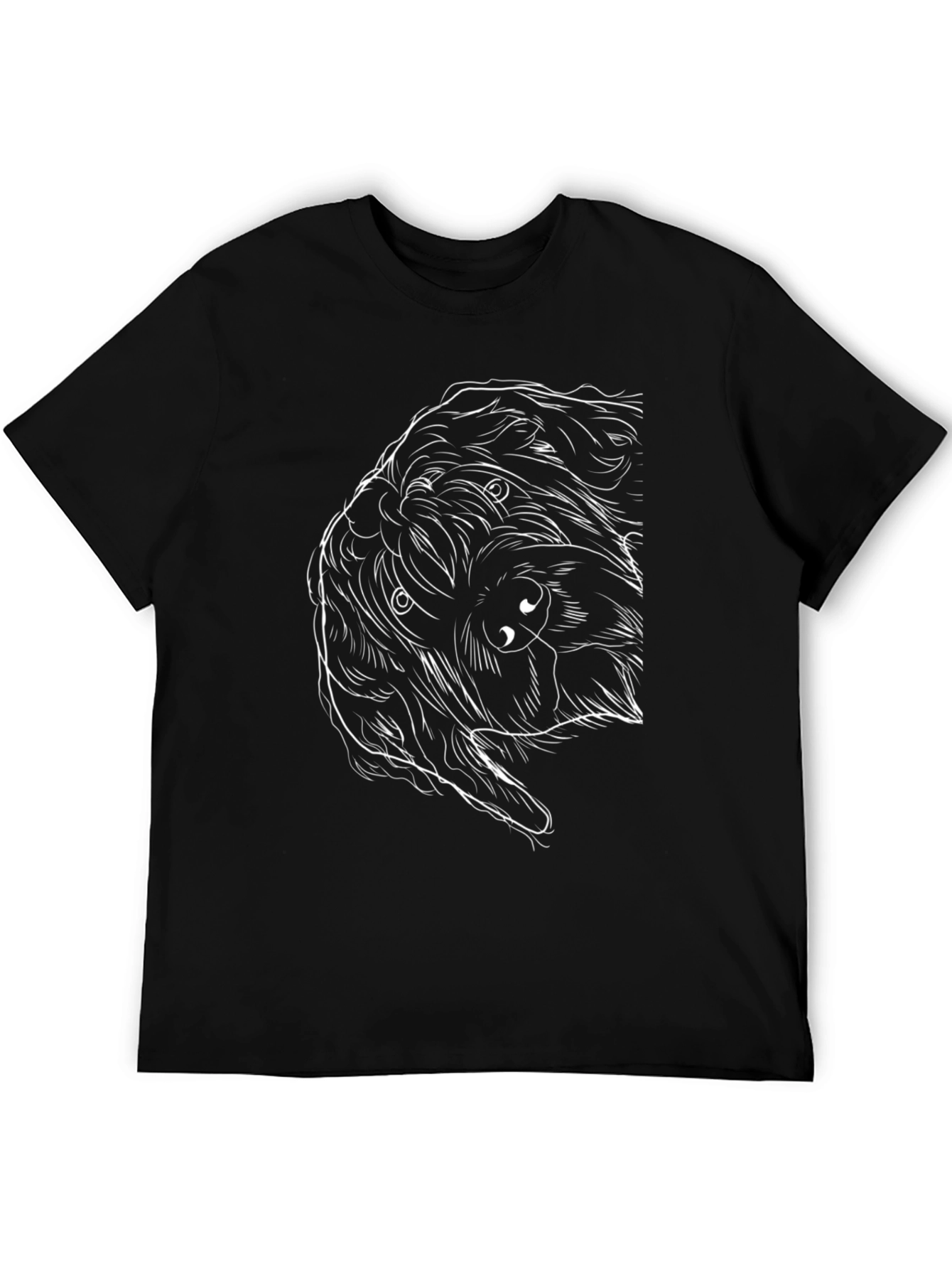 Dog Sketch Black T-Shirt