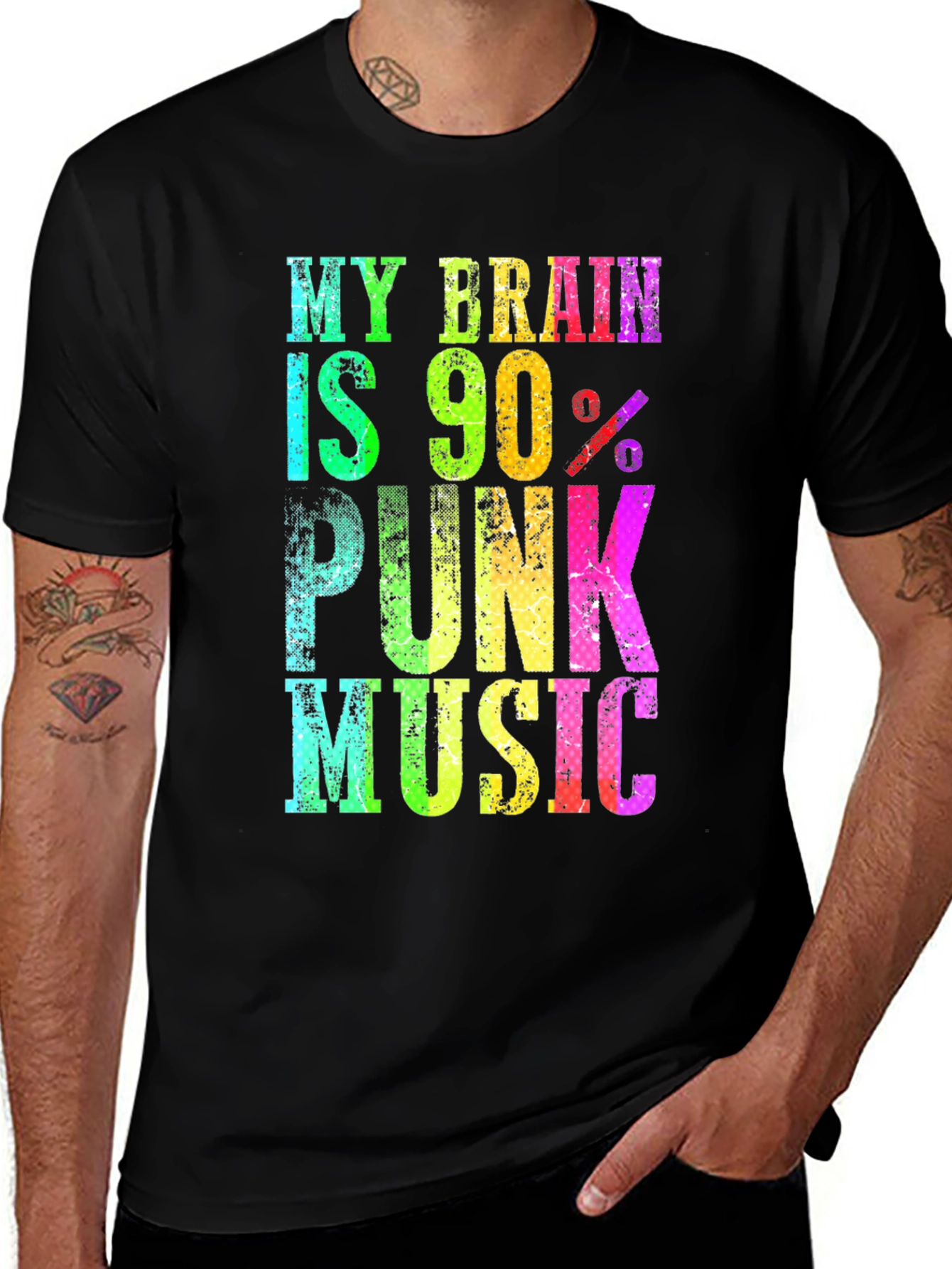 My Brain Is 90% Punk Music Graphic Tee