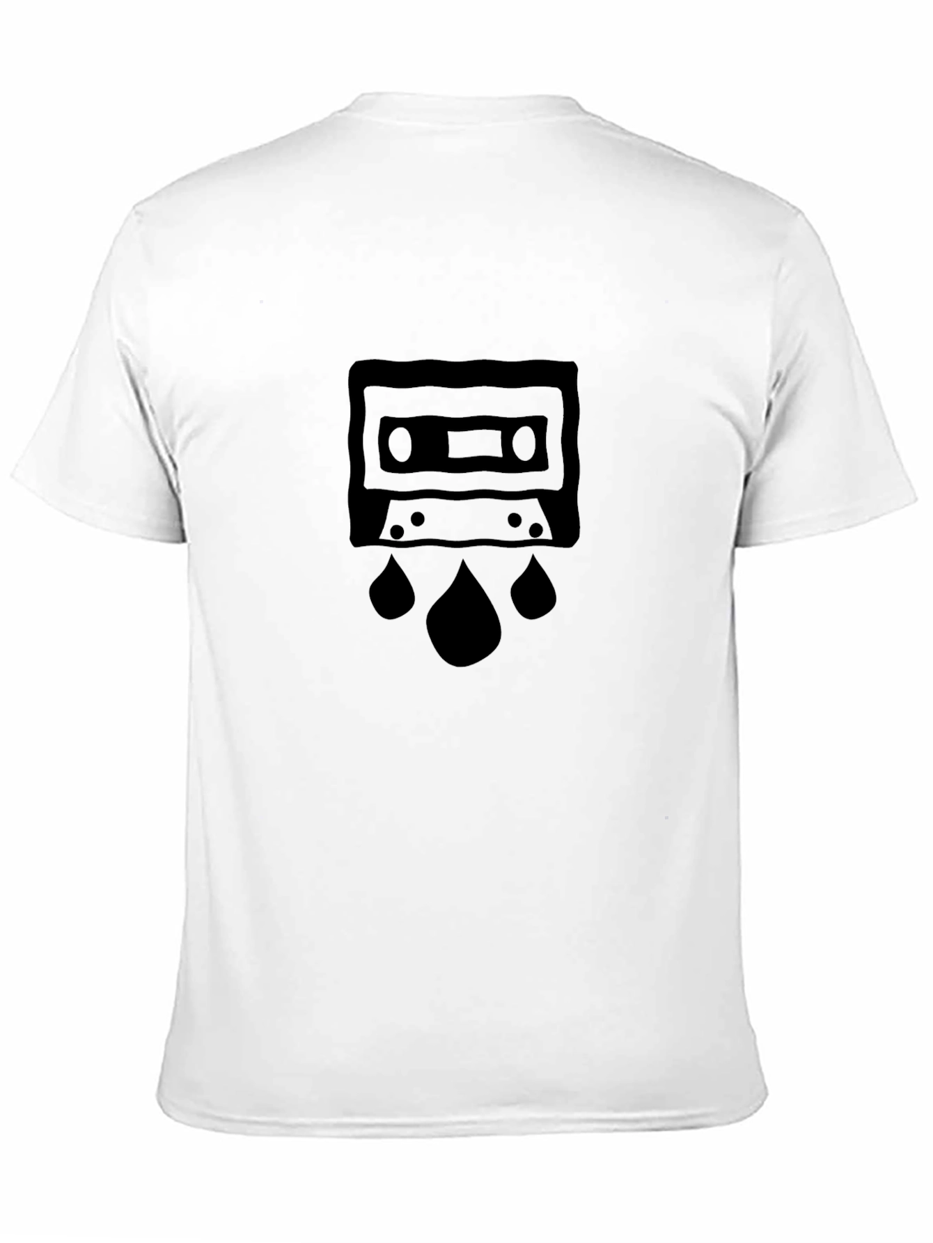 Retro Cassette Tape Graphic T-Shirt - Black