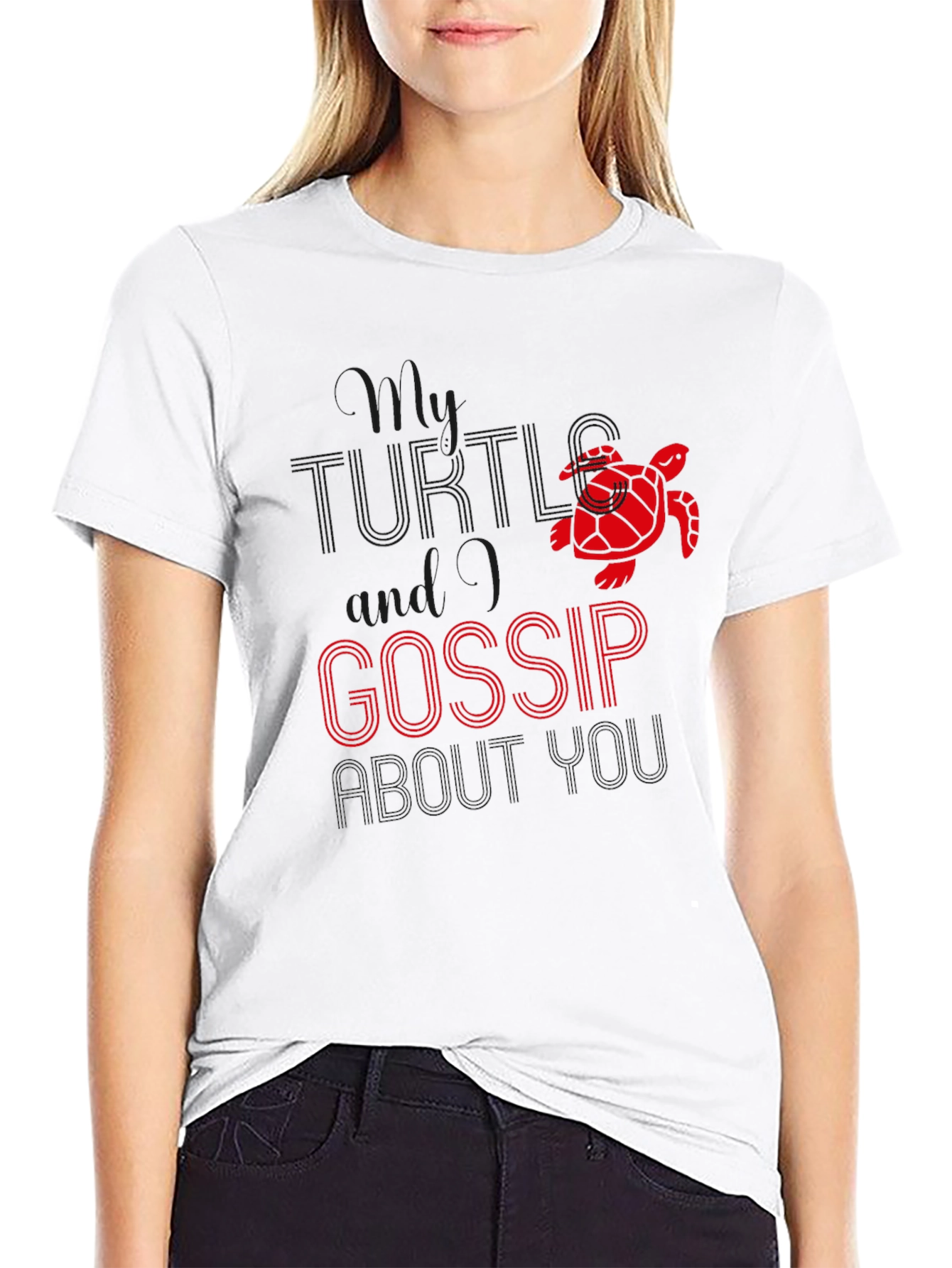 Funny Turtle Tea and Gossip Graphic Tee