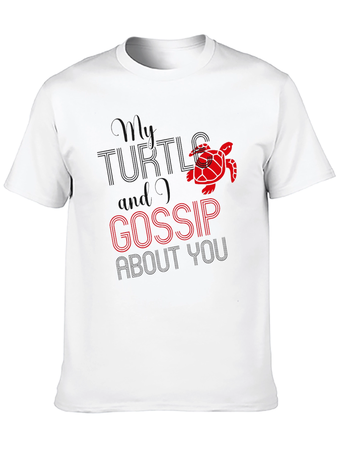 Funny Turtle Tea and Gossip Graphic Tee
