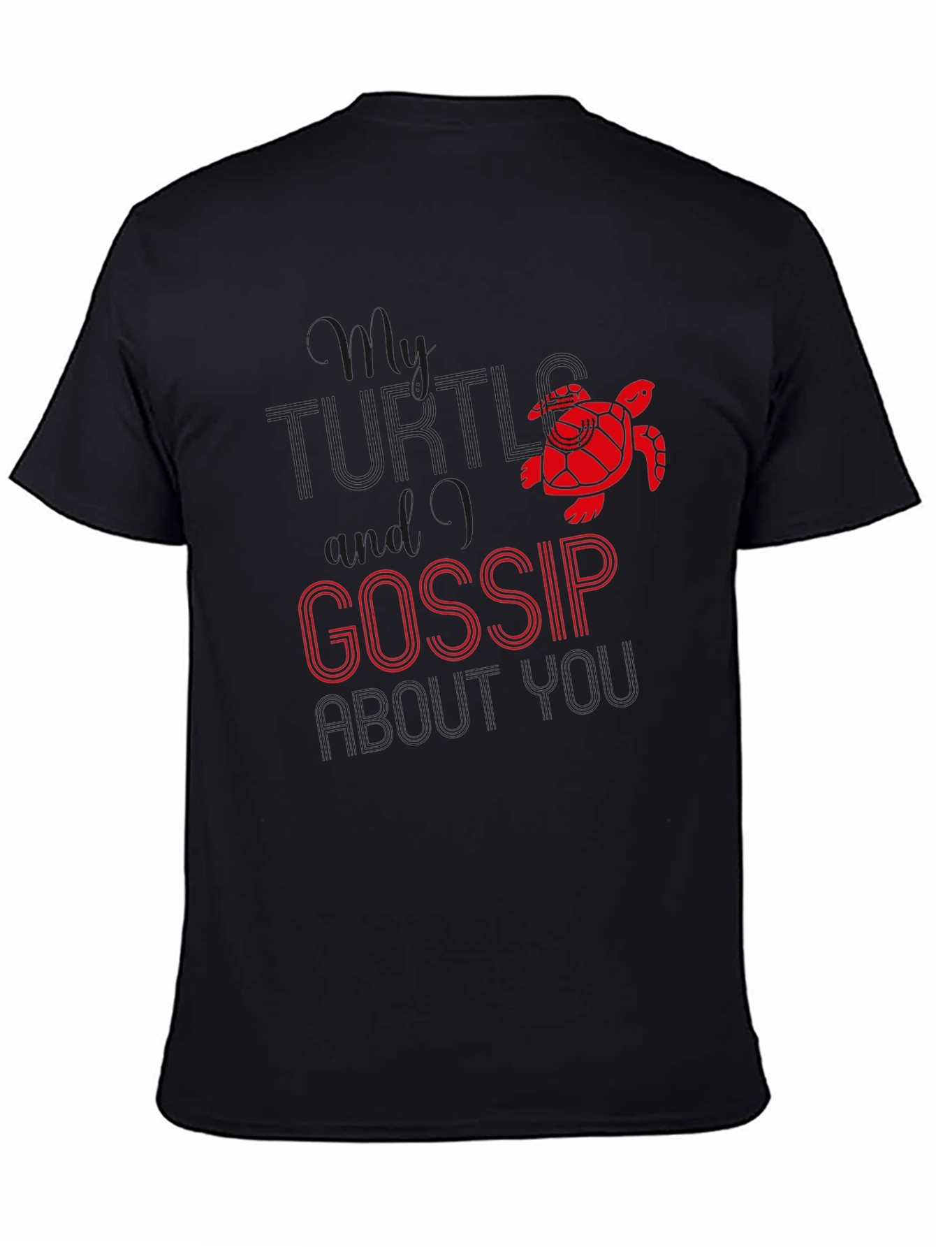 Funny Turtle Tea and Gossip Graphic Tee
