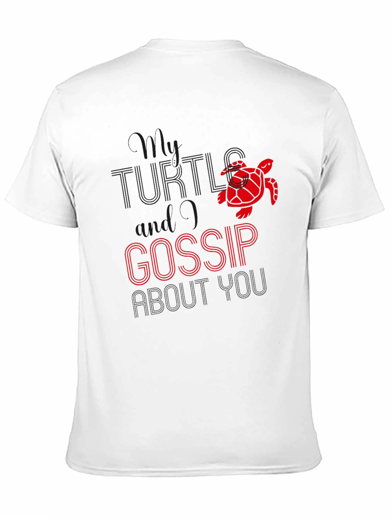 Funny Turtle Tea and Gossip Graphic Tee