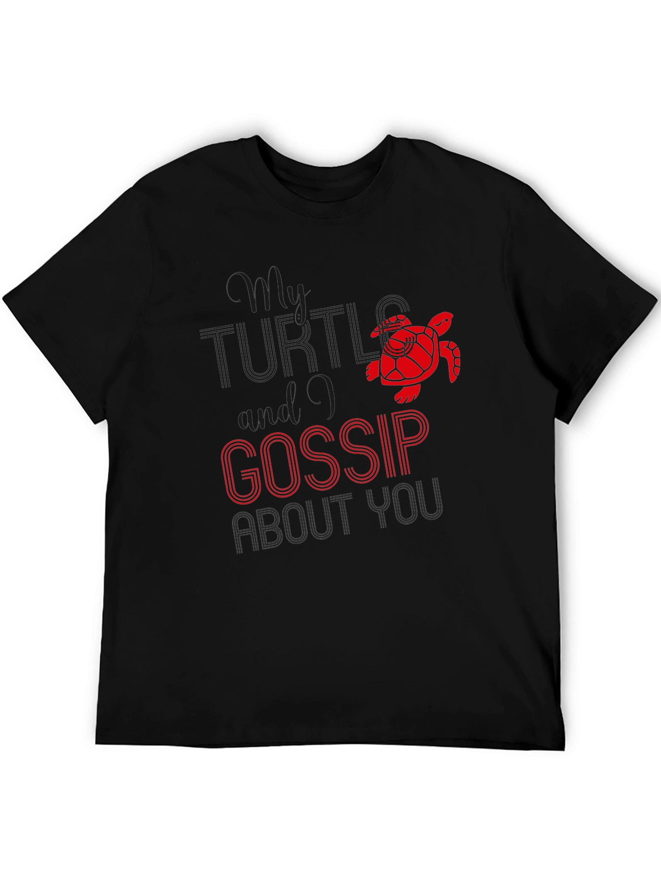 Funny Turtle Tea and Gossip Graphic Tee